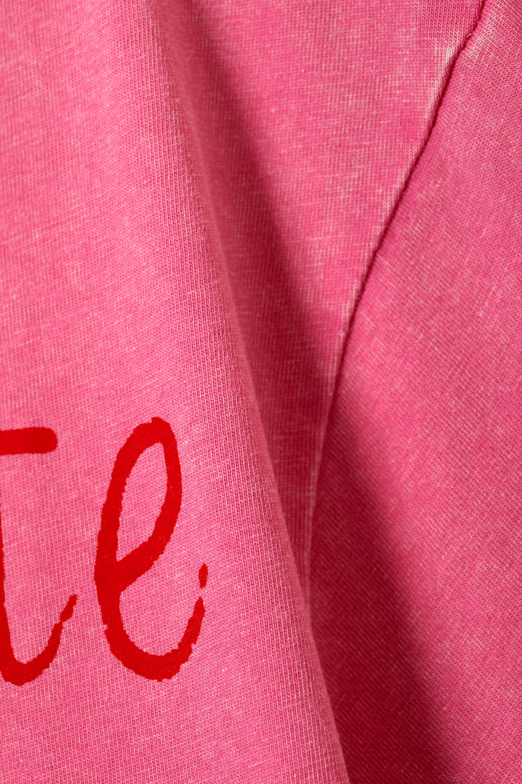 Gewaschenes Rosa "La Baguette" - Oversized-T-Shirt zum Überwerfen - 1