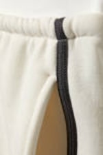 White - Black Stripe - Relaxed fit terry bermudashort met lage taille - 5
