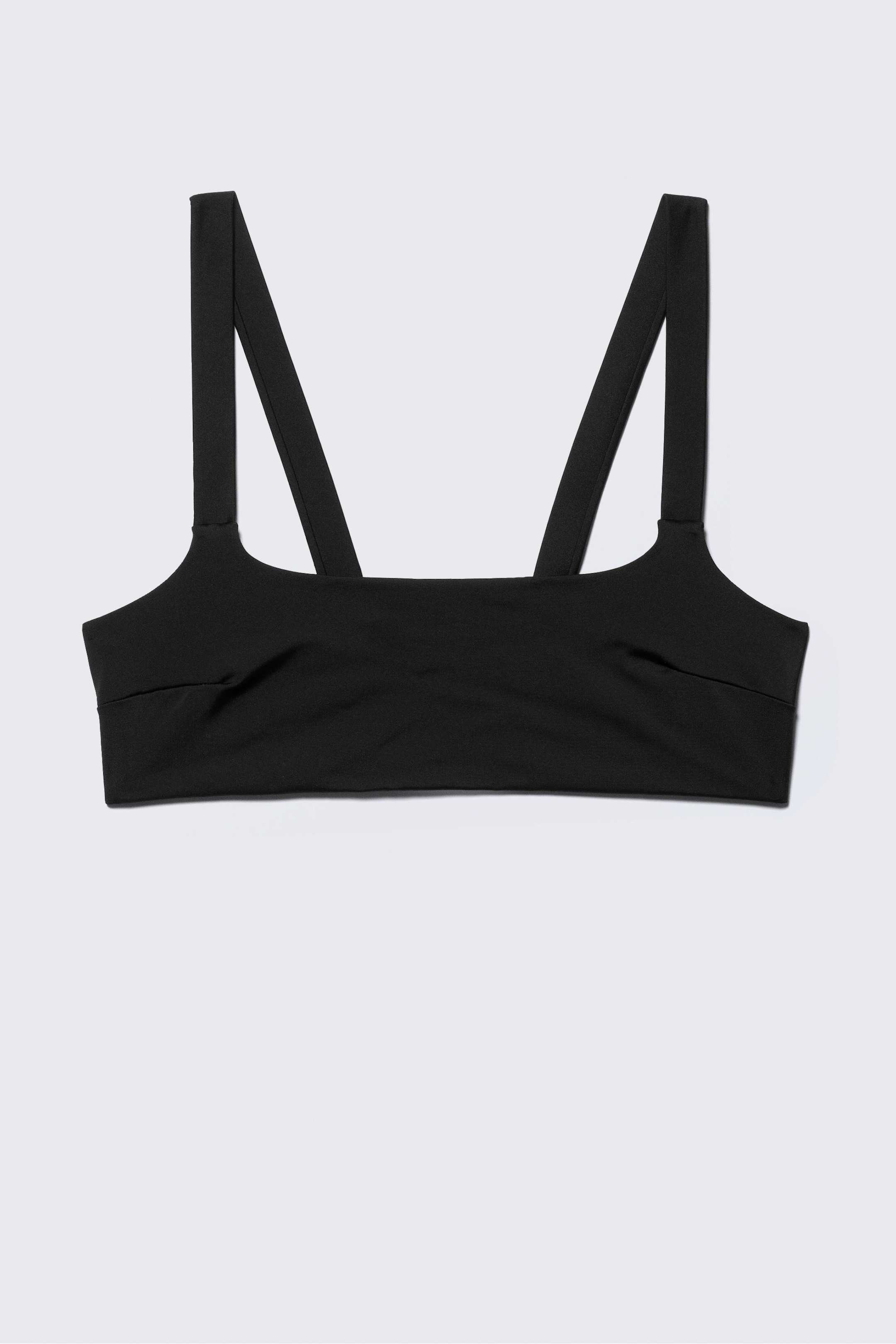 Black - Square-Neck Bikini Top - 3
