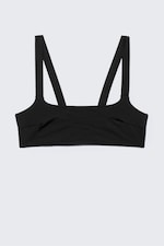 Black - Square-Neck Bikini Top - 3