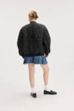 Leopard/Black - Loose Reversible Bomber Jacket - 4
