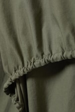 Dark Khaki Green - Cropped Open Back Shirt - 6