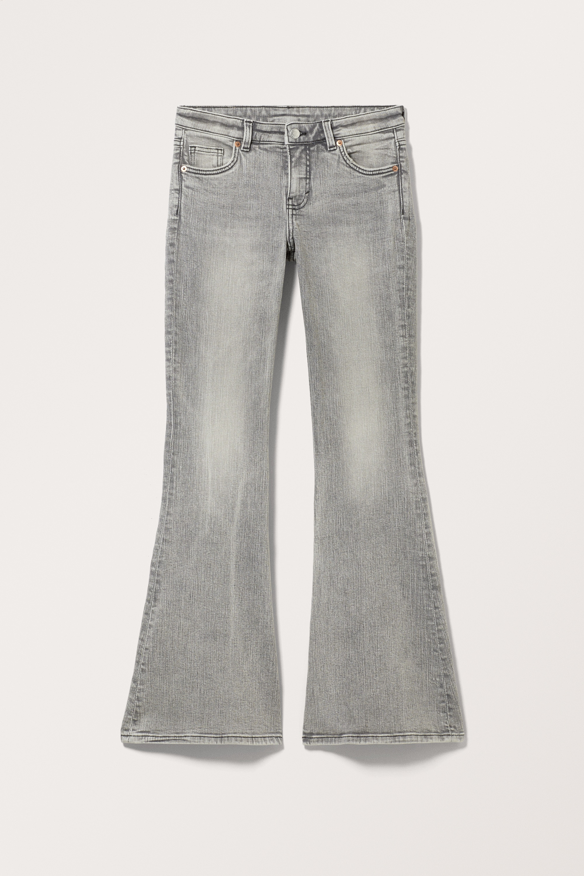 Katsumi Low Waist Flared Jeans - Washed Black - ONA | H&M PL