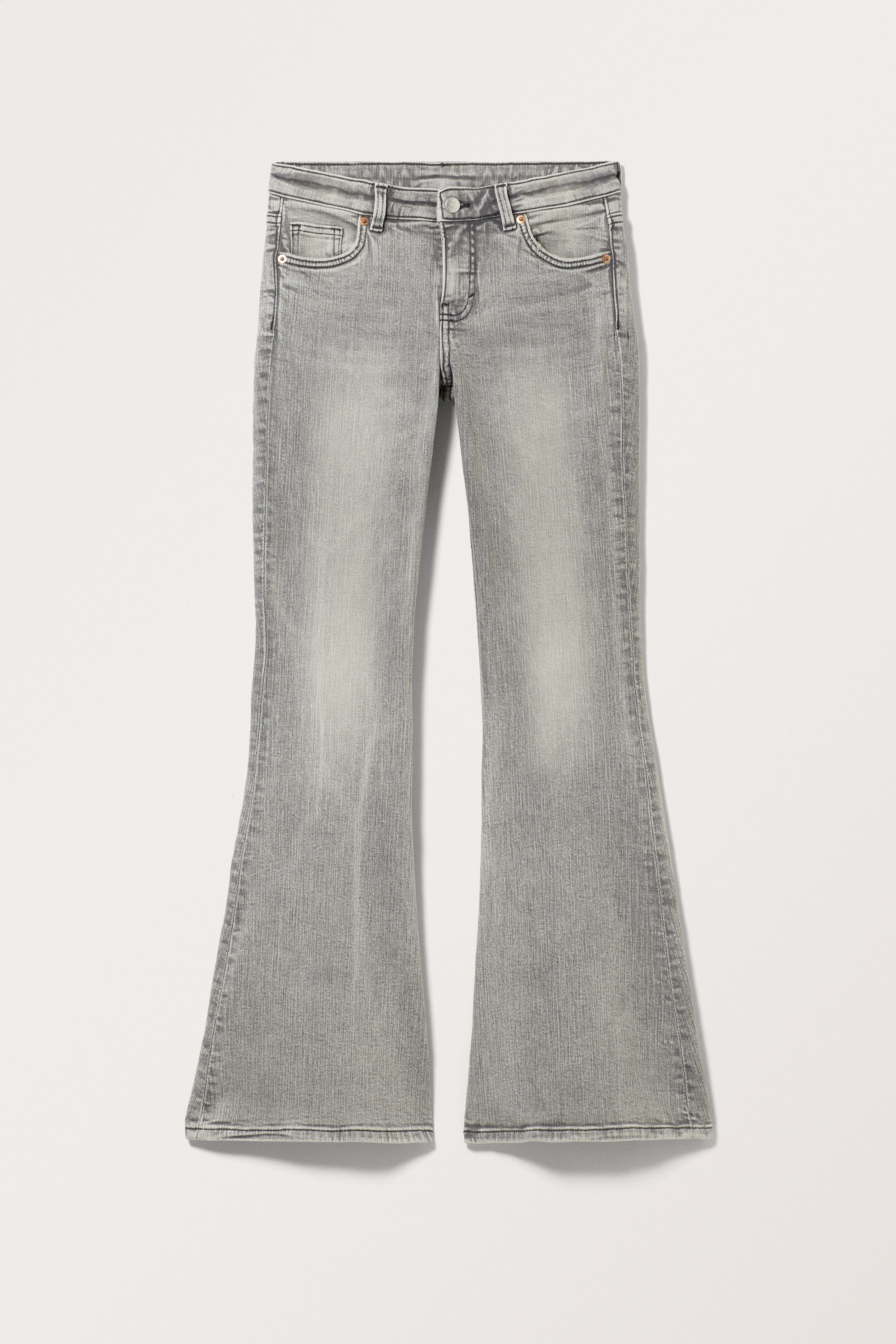 Concrete Grey - Katsumi Low Waist Flared Jeans - 5
