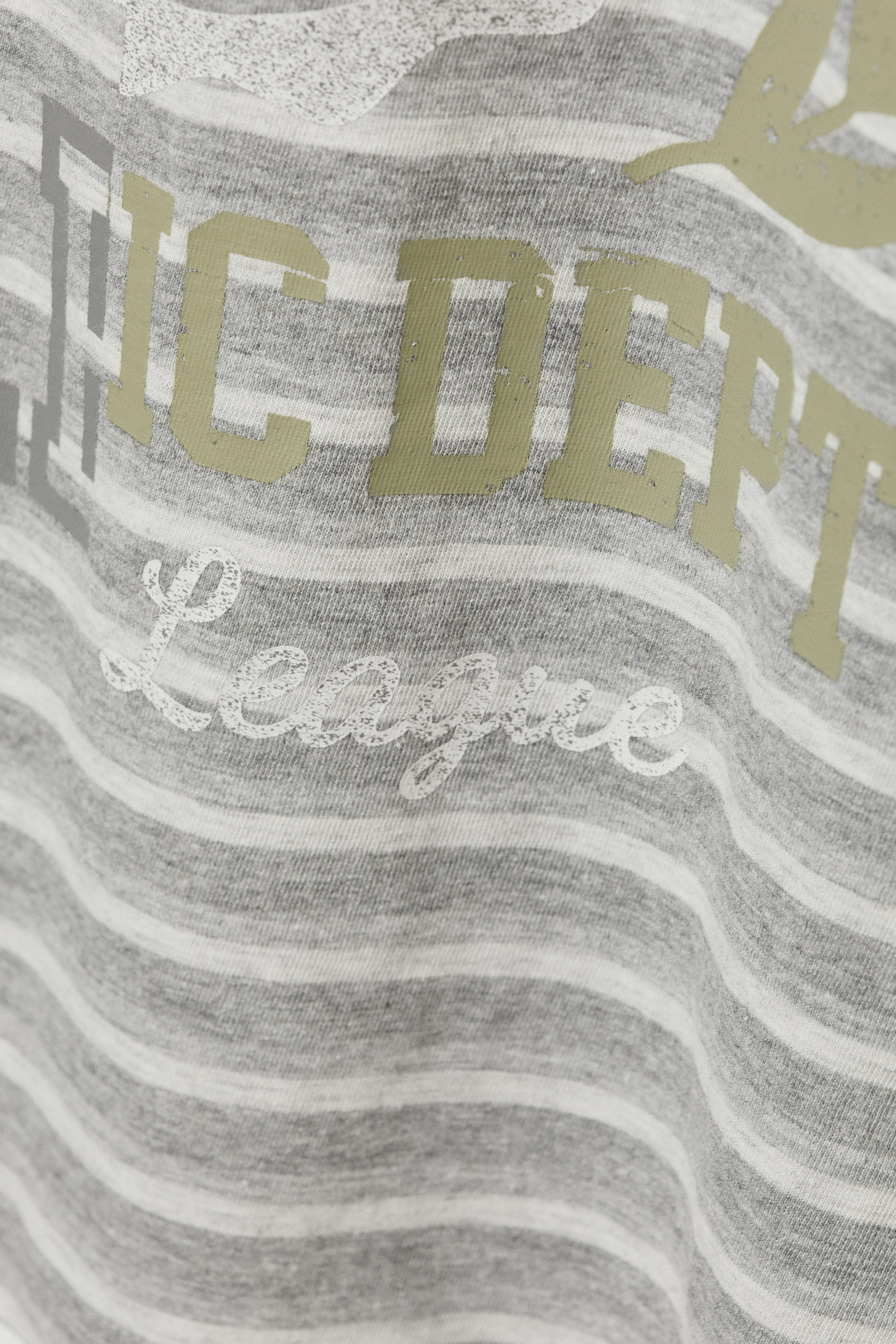 Striped Grey - Oversized Cotton Tshirt - 4