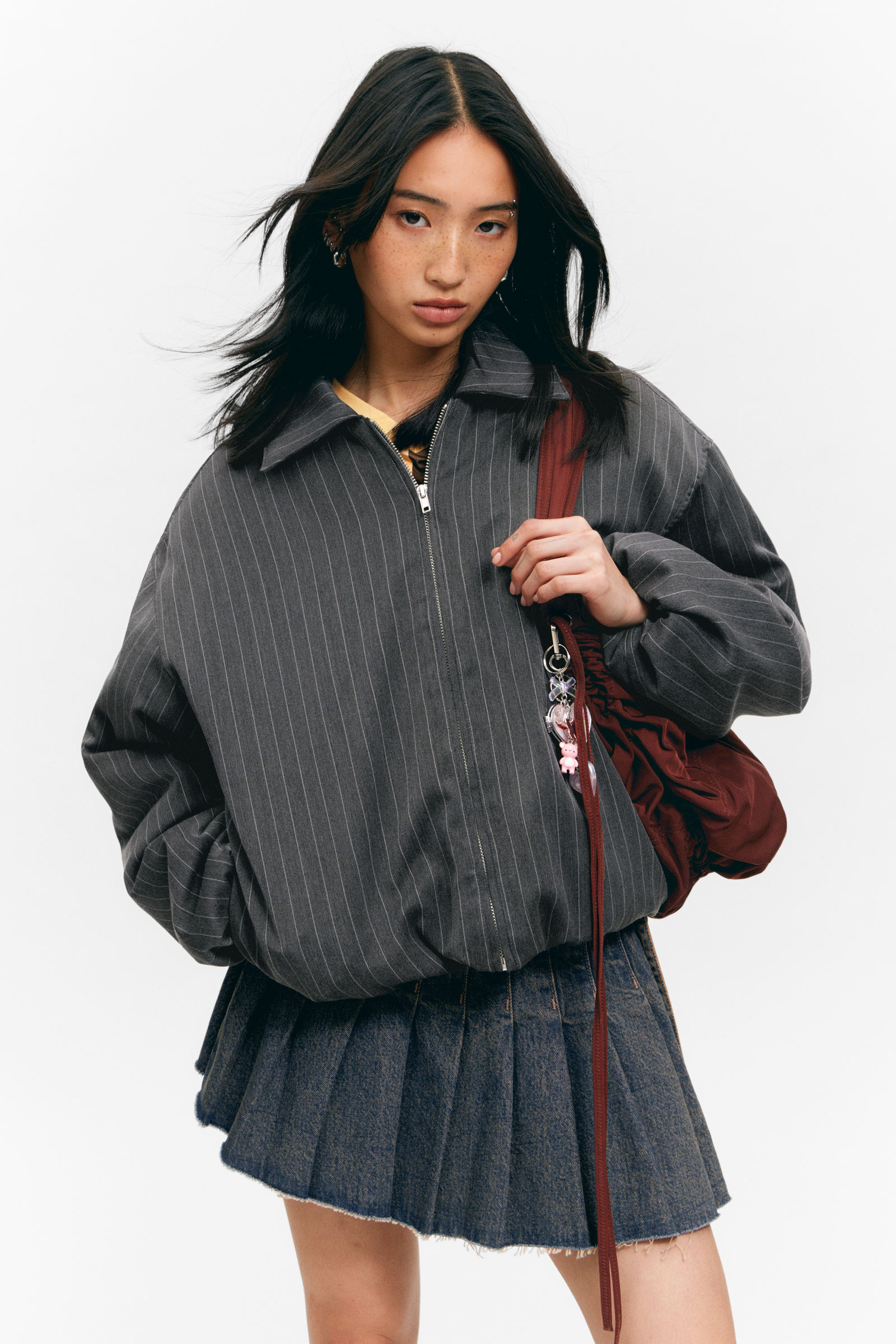 windbreaker nylon jacket - Dark Grey | Monki WW