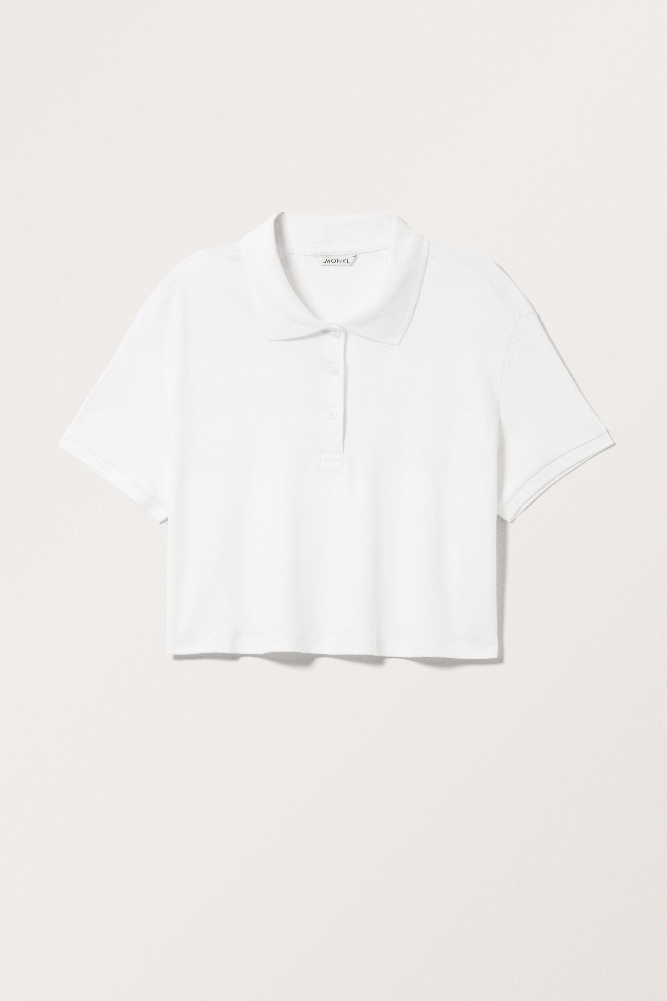 View larger image: Cropped Polo Shirt - White - Ladies | H&M GB 1