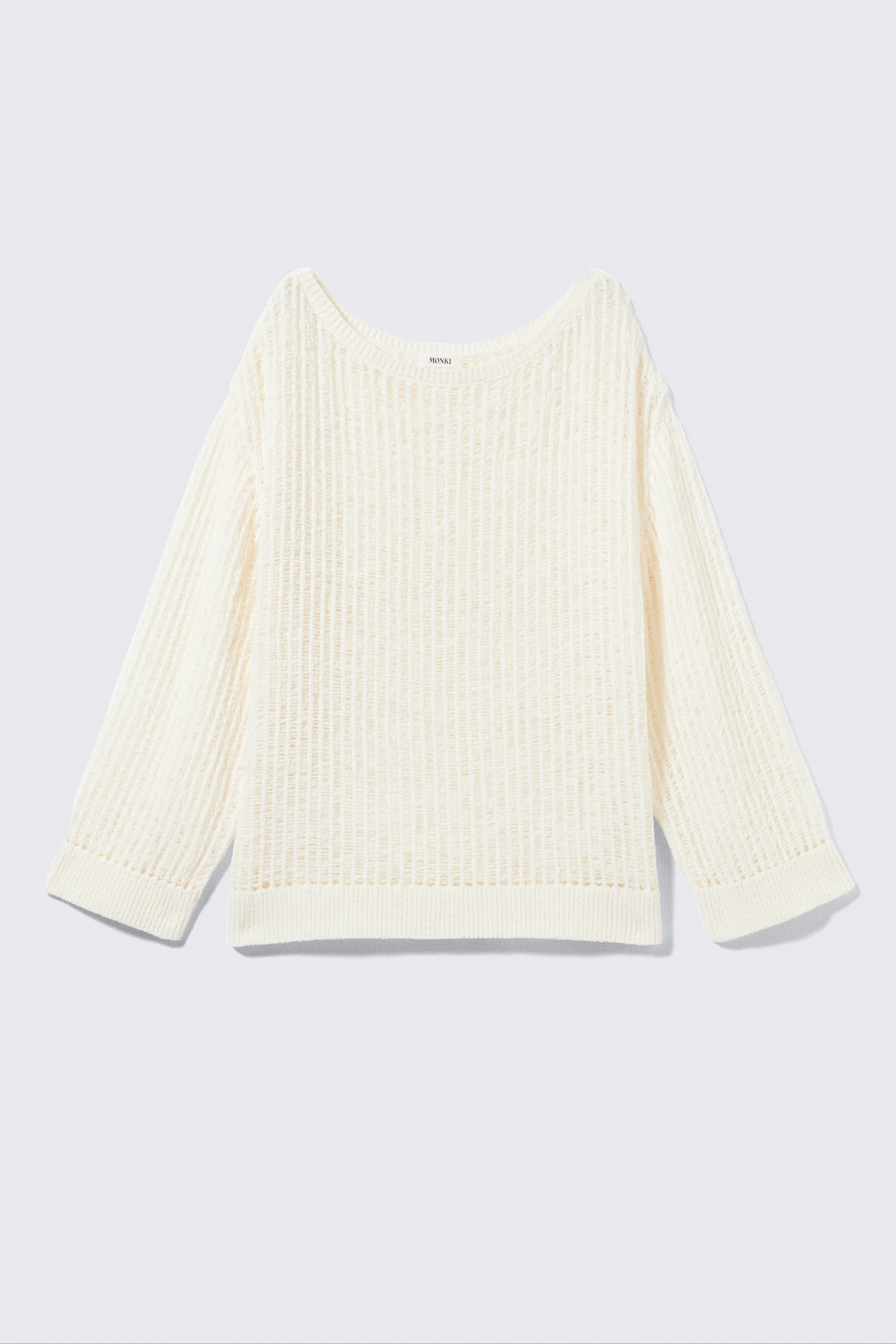 Agrandir l'image: Pull ample maille ajourée fente latérale - Blanc - FEMME | H&M CH 4