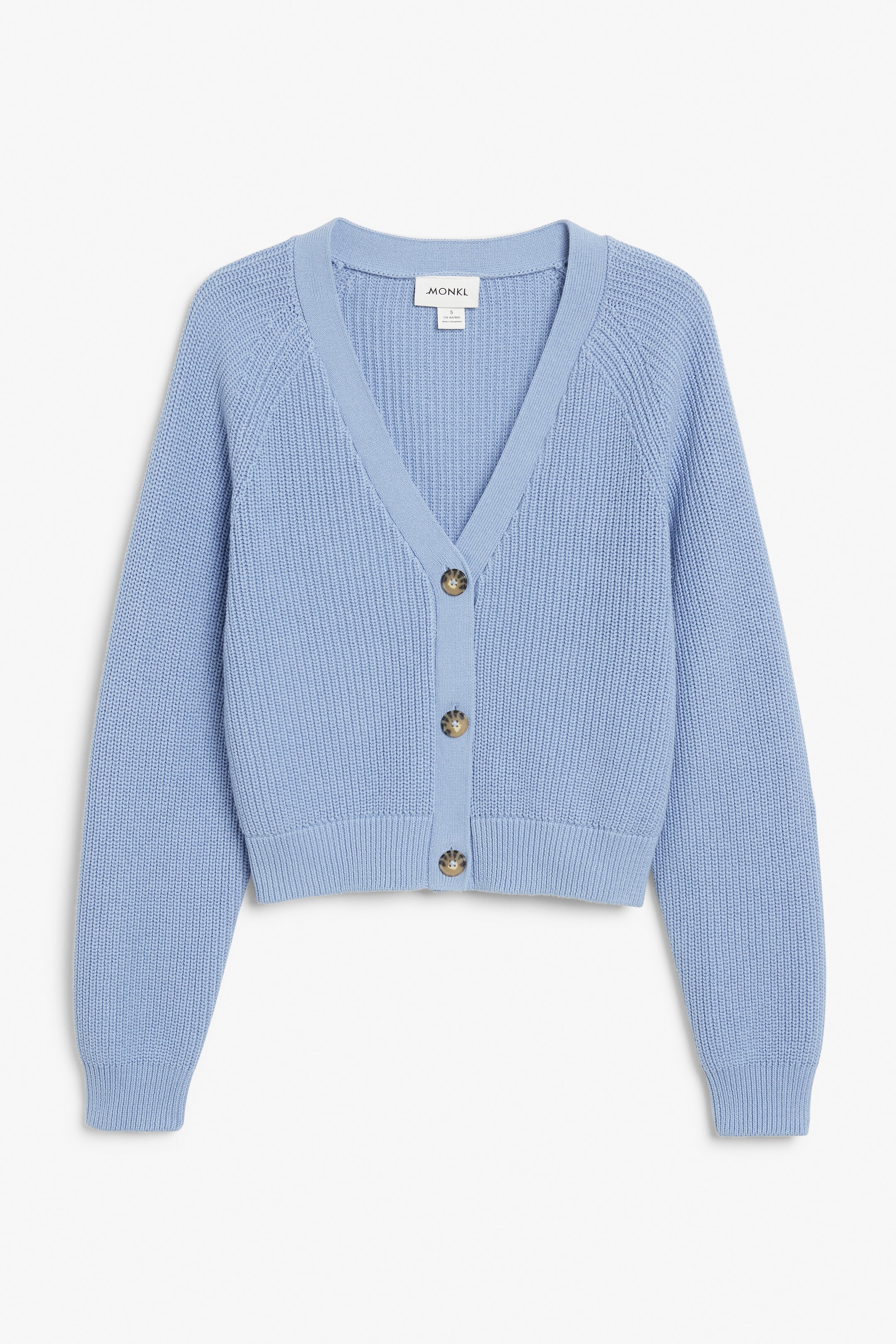 Grösseres Bild ansehen: Kurze Strickjacke aus Grobstrick - Hellblau - DAMEN | H&M CH 1