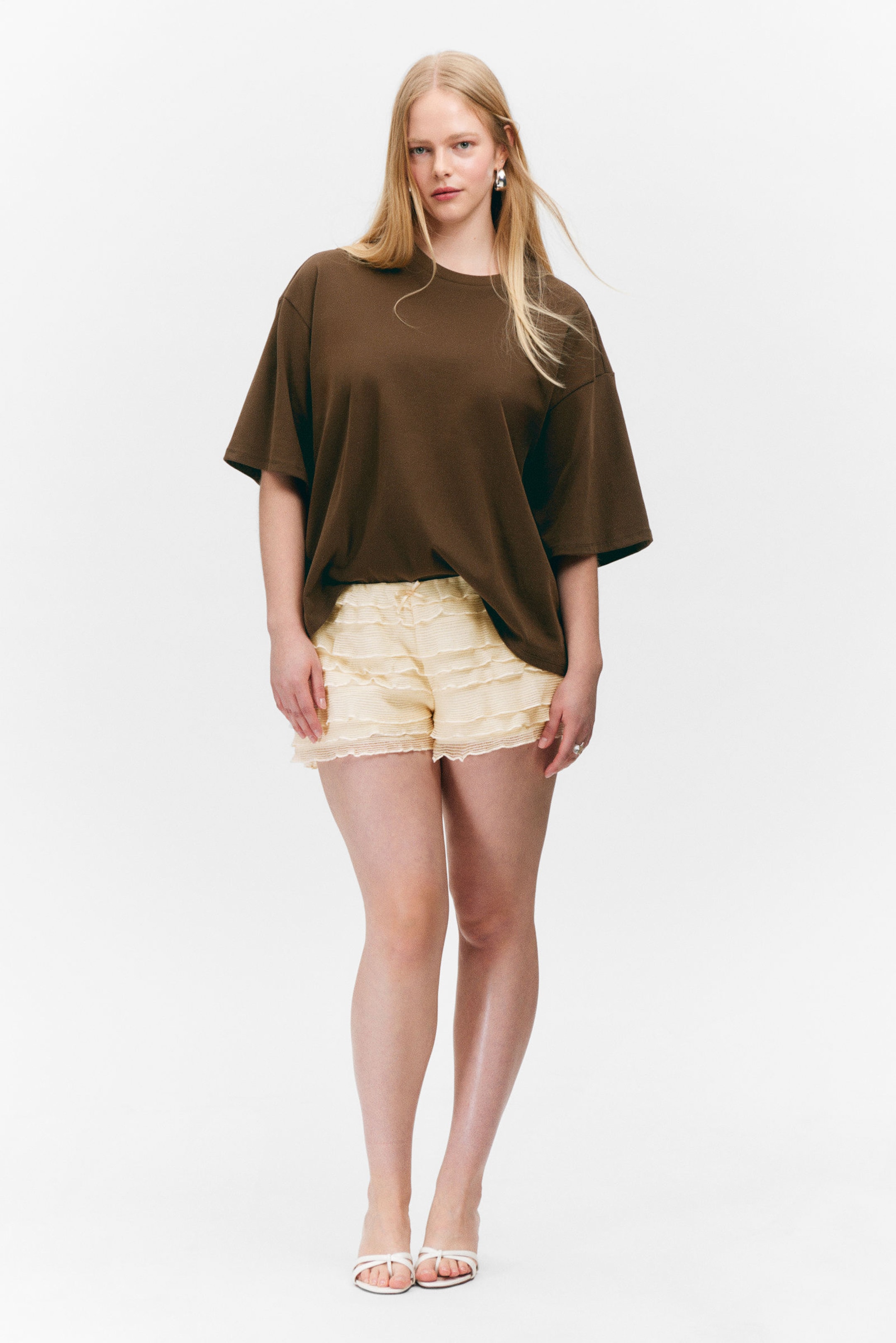 #443B33 - Boxy T-Shirt aus dicker Baumwolle - 2