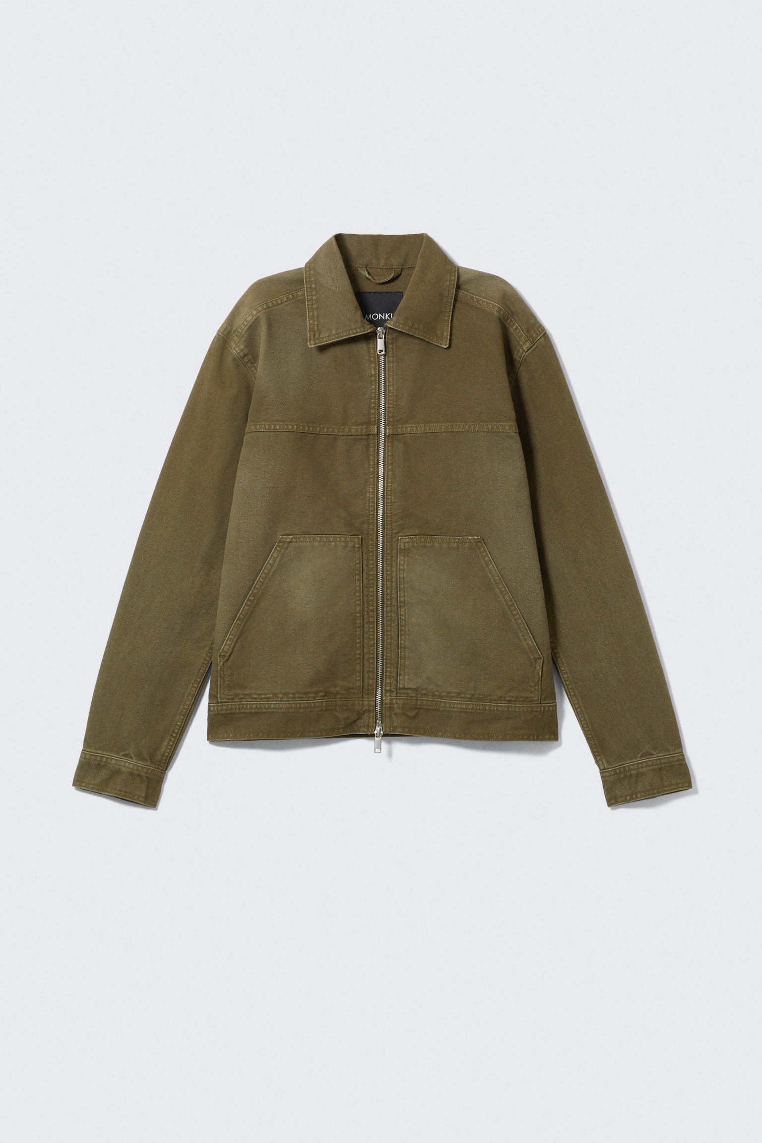 Kurtka oksfordka z dwukierunkowym suwakiem - Ciemna zieleń khaki/Dusty Beige/Jasny zakurzony fiolet - 2