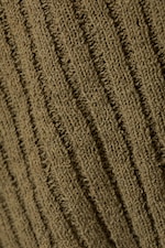 Dunkles Khakigrün - Wickel-Strickpulli mit asymmetrischem V-Ausschnitt - 1