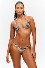 Rayures de tigre - Bas de bikini imprimé à lanières - 1