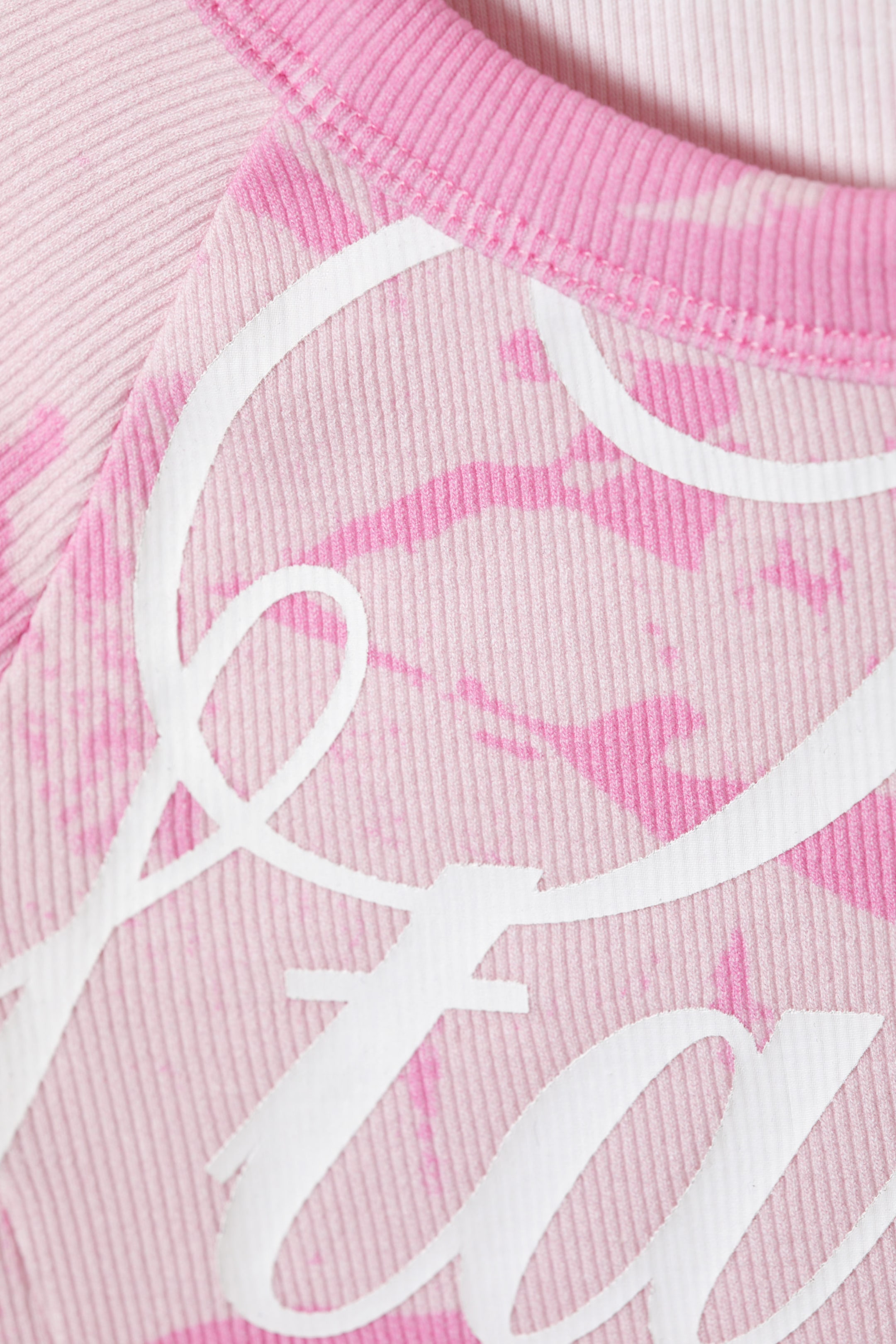 Pink Stardust - Contrast Stitch Fitted T-Shirt - 5