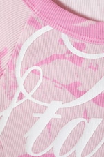 Pink Stardust - Contrast Stitch Fitted T-Shirt - 5