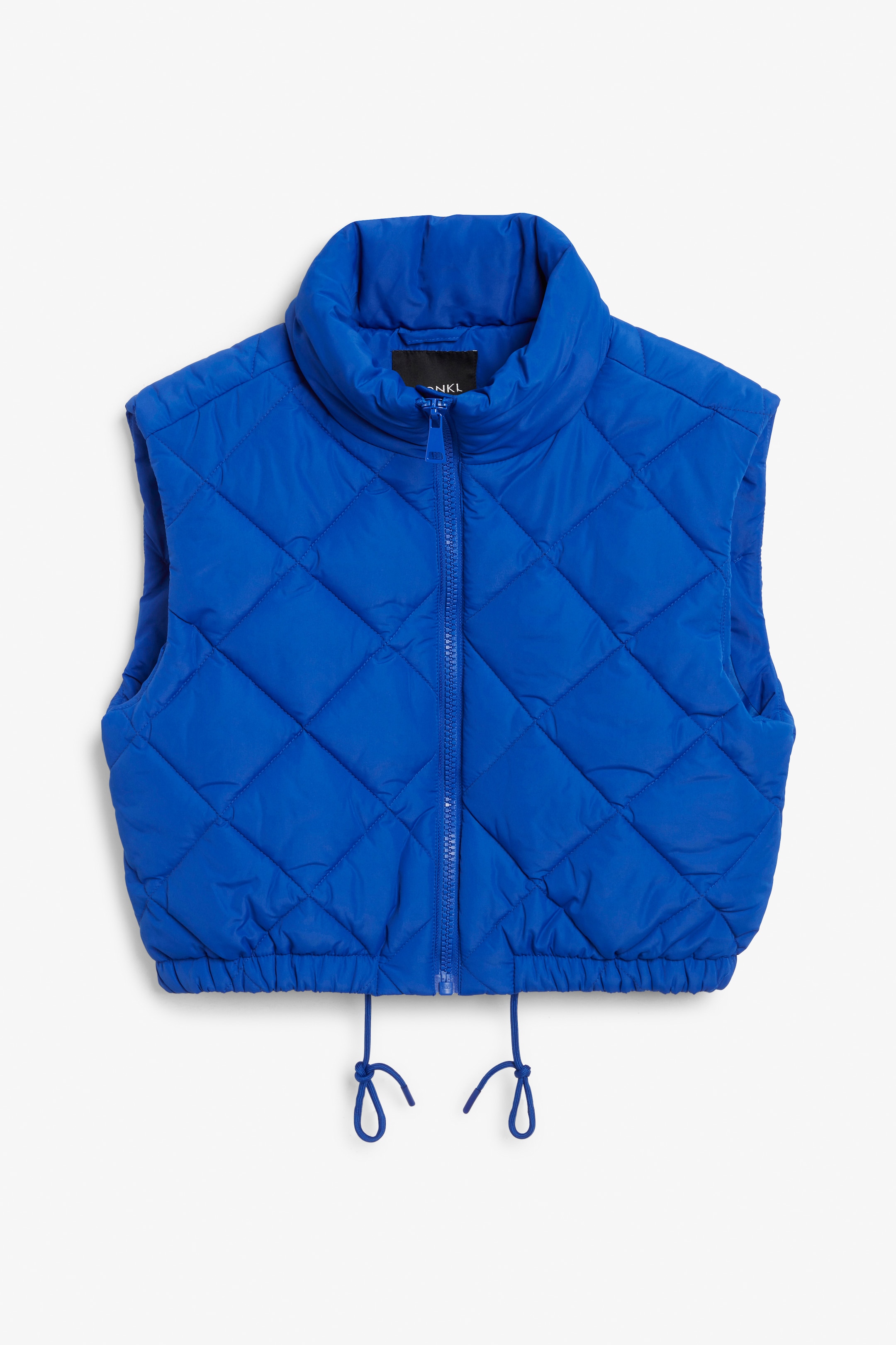 View larger image: Cropped puffer vest - Blue bright - Ladies | H&M GB 1