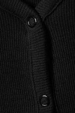 Black - Ribbed Long-Sleeved Pyjama Cardigan - 1