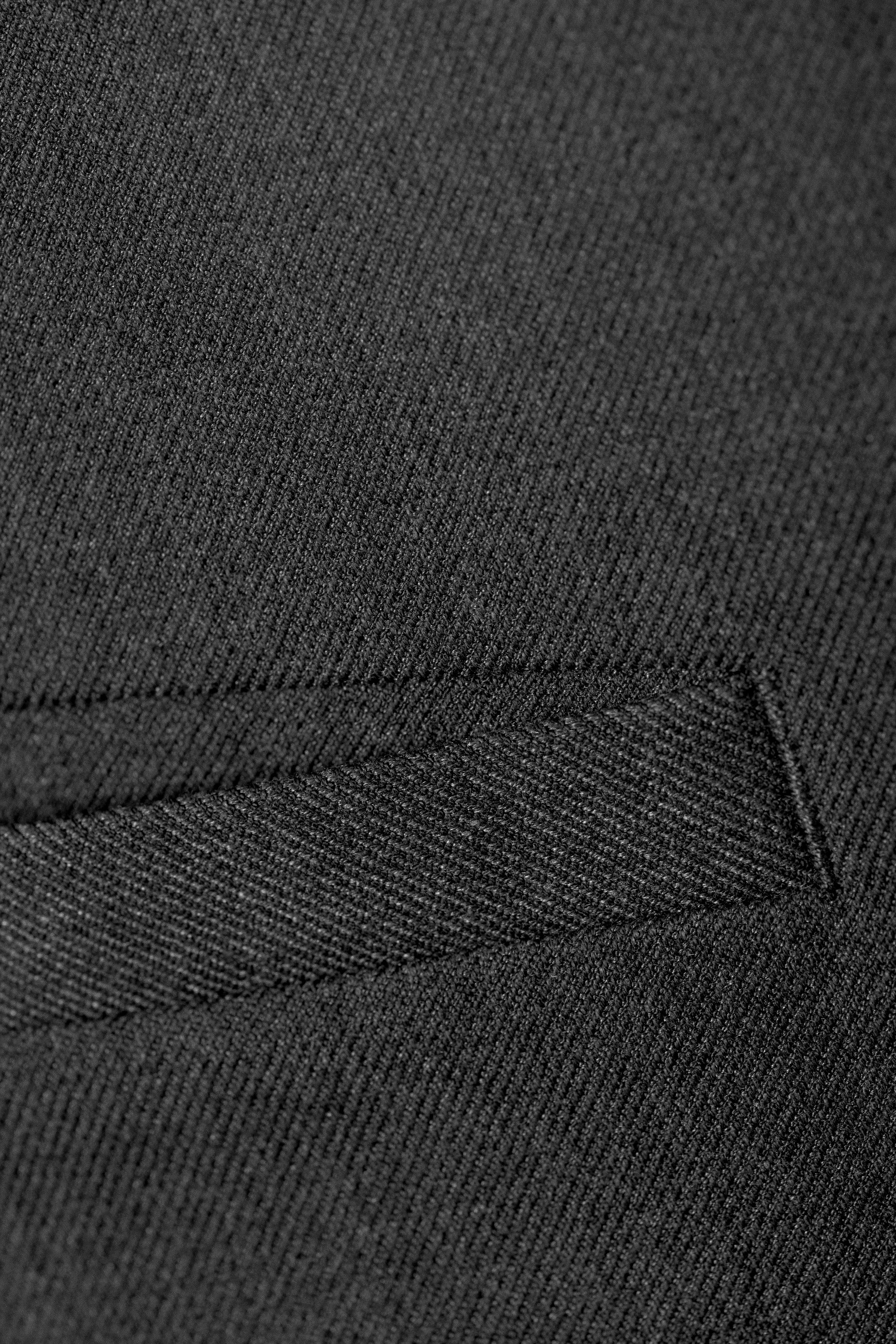 Dark Grey Melange - Low Waisted Mini Suiting Skirt - 5