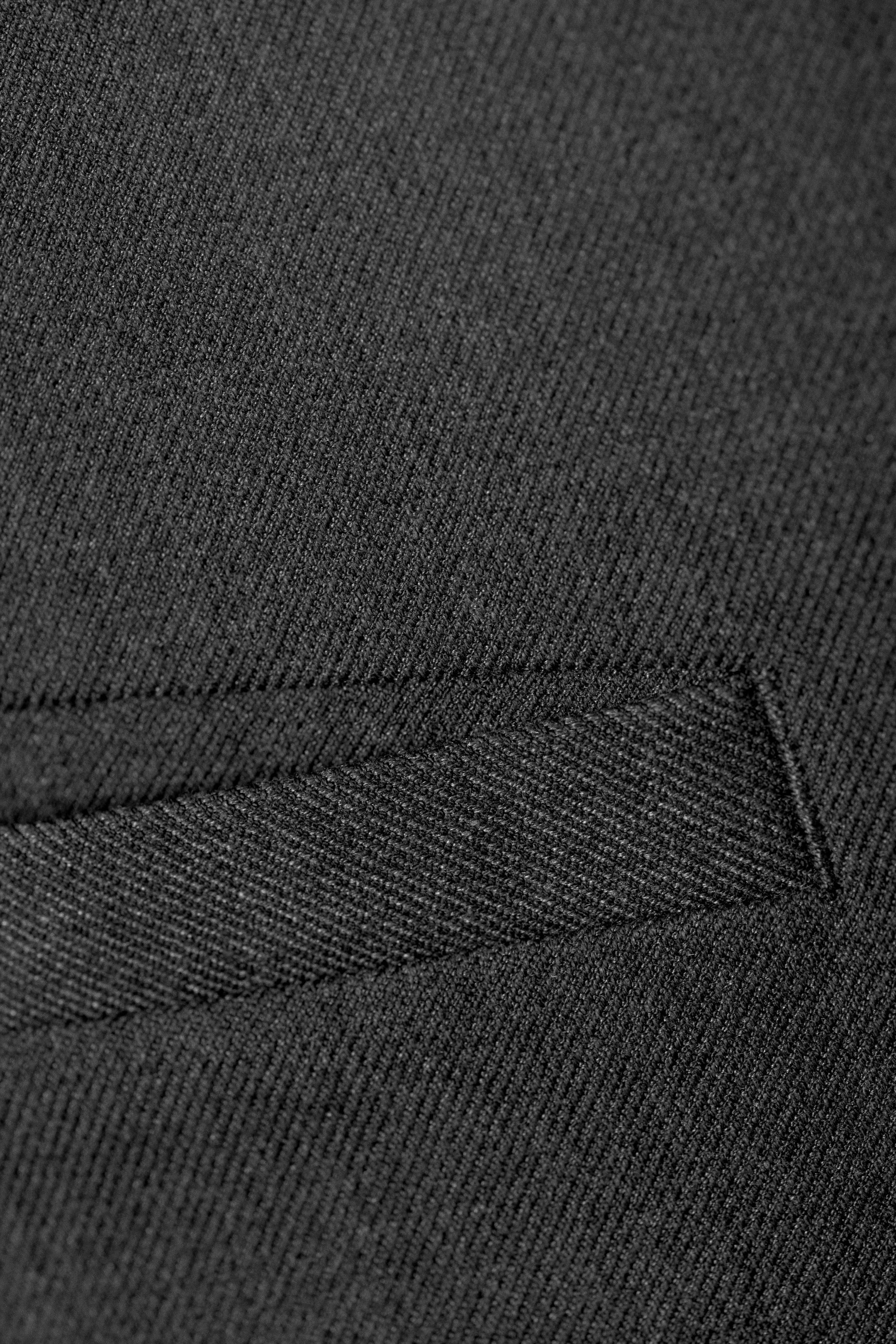 Dark Grey Melange - Low Waisted Mini Suiting Skirt - 5