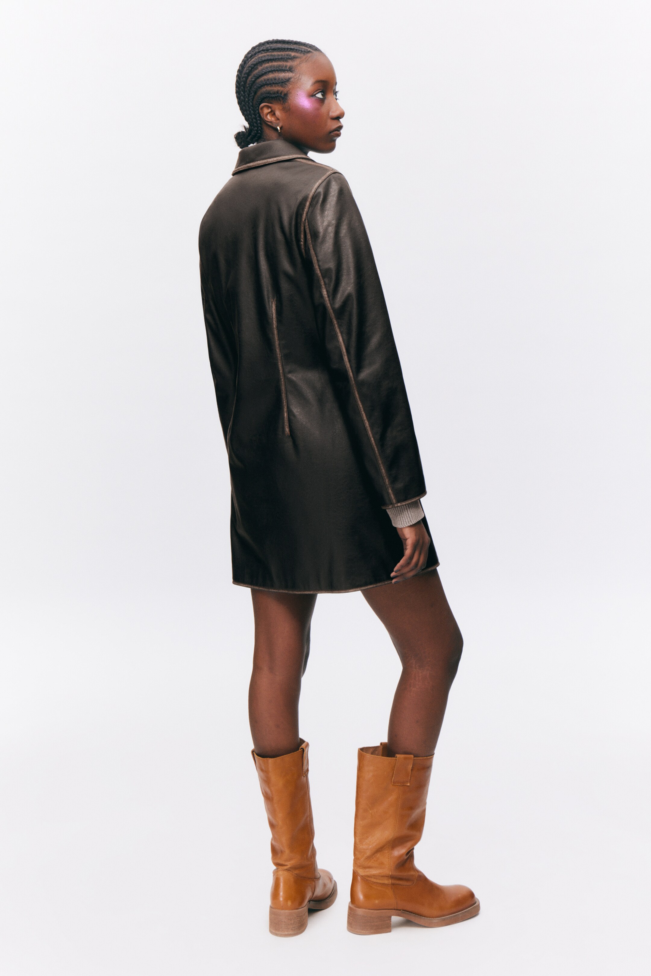 Grösseres Bild ansehen: Knielanger Kunstledermantel - Schwarz - DAMEN | H&M CH 5