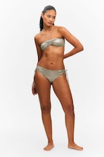 Glitzerndes Khaki-Grün - Glitzerndes Neckholder-Bikinioberteil - 1