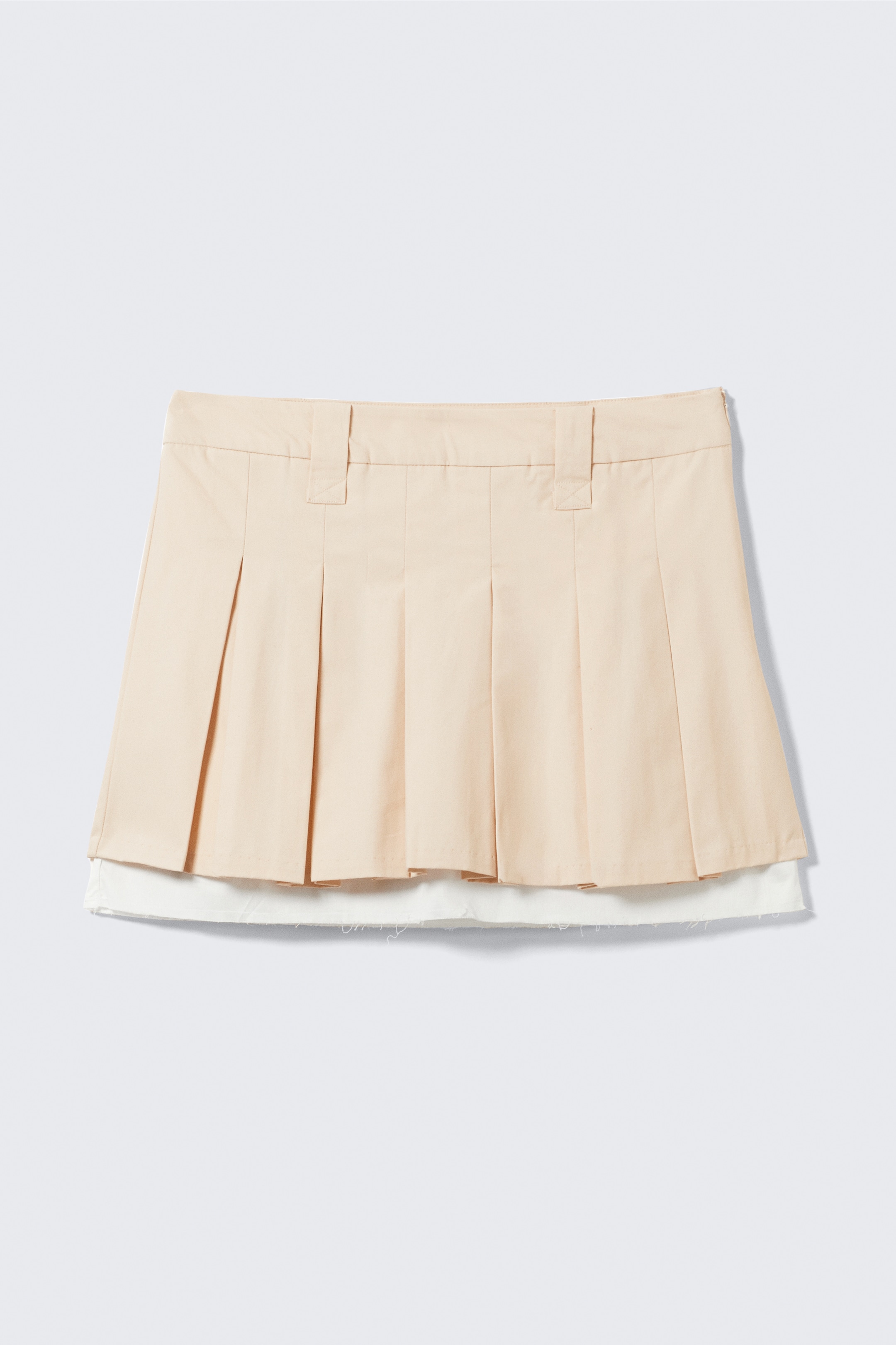 Vis større bilde: Plissert mini twill skjørt med middels høyt liv - Beige - DAME | H&M NO 5