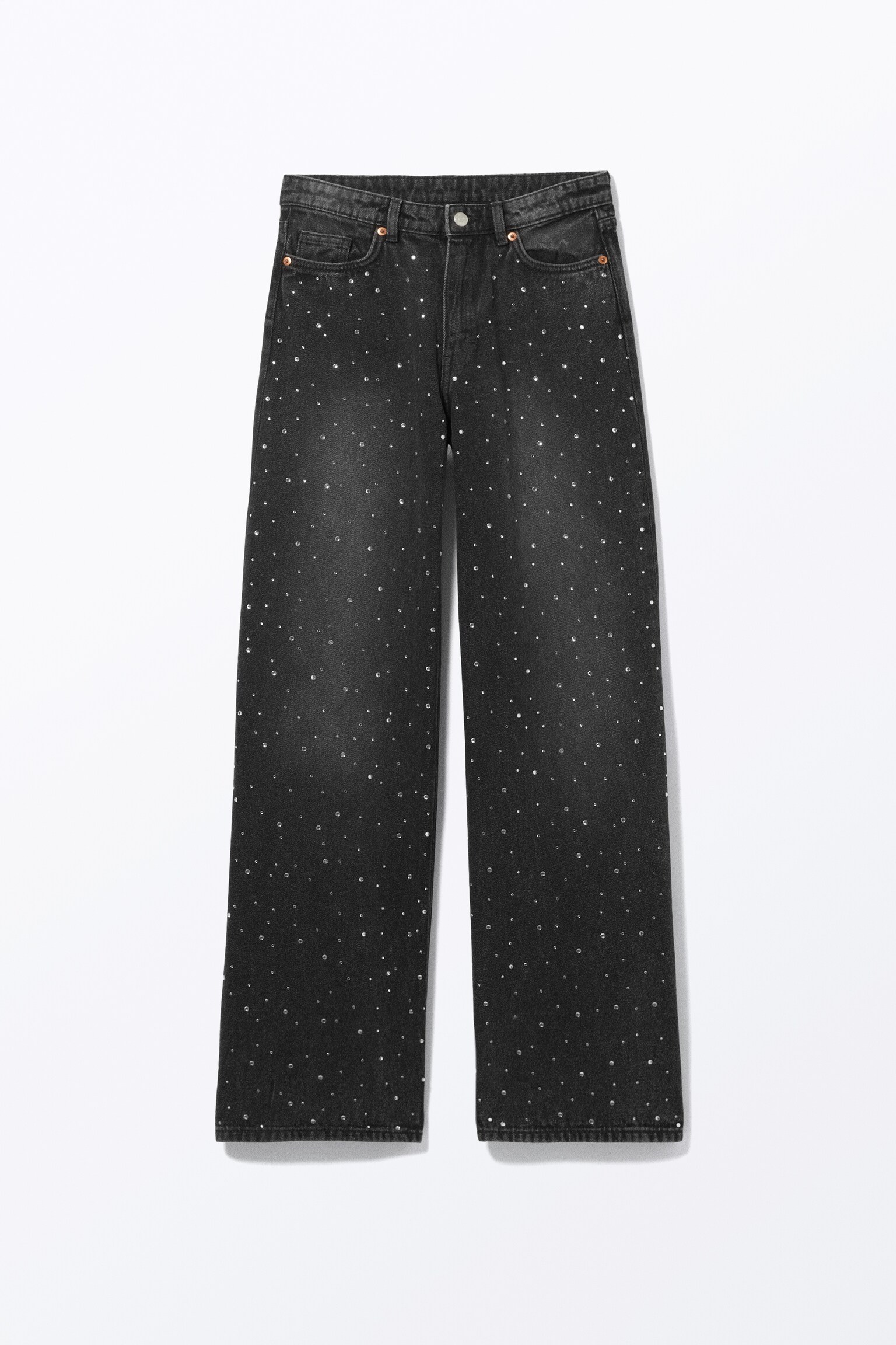 Paz Mid Straight Embellished Jeans - Embellished Black/Venice Blue - Light Blue - 1