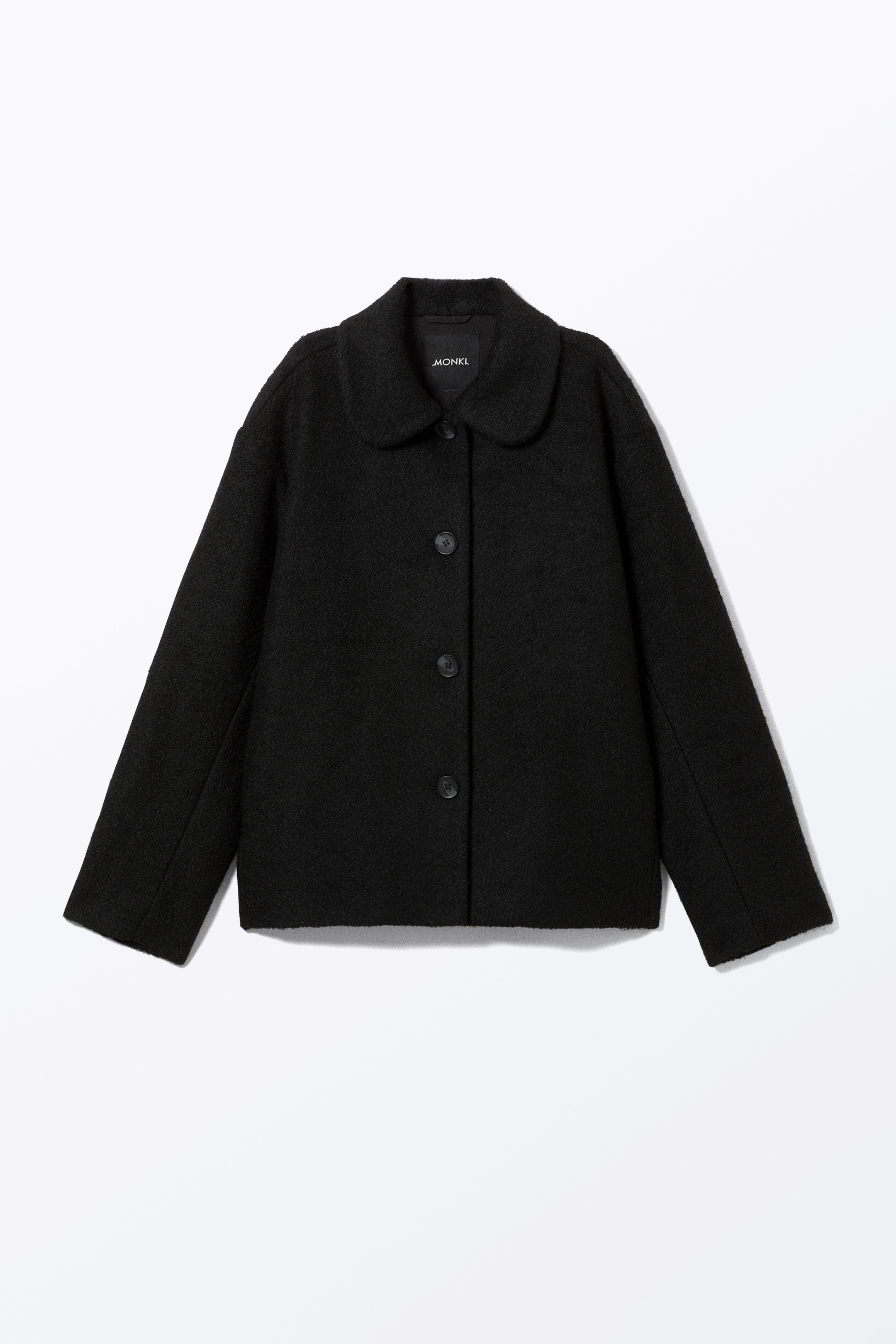 Visa större bild: Enkelknäppt jacka i ullblandning - Svart - DAM | H&M SE 5
