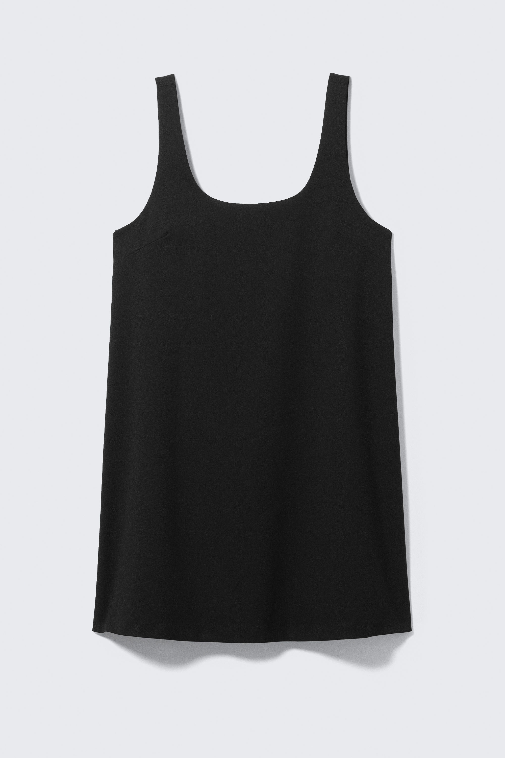 Black - Mini Pinafore Dress - 0