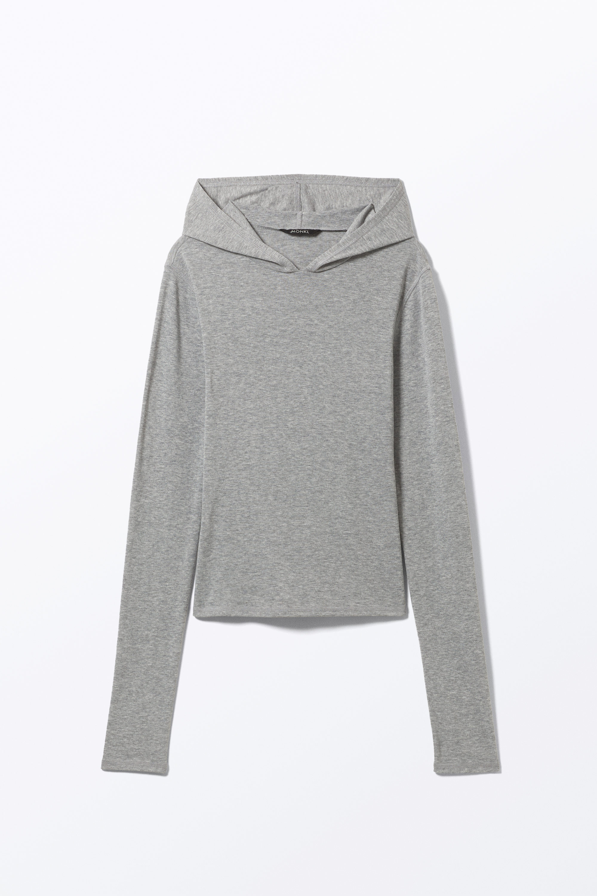Grau meliert - Langärmliges Hoodie-Top - 3