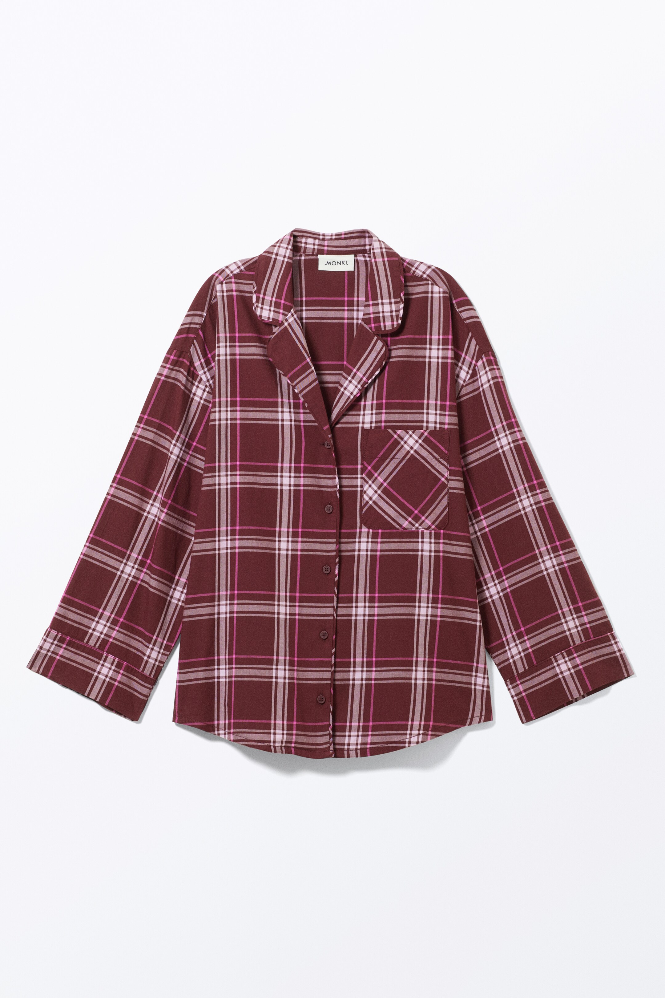 Größeres Bild ansehen: Weiches, langärmeliges Flanellhemd - Dunkelrot kariert - Ladies | H&M DE 1