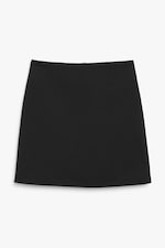 Black - A-line mini skirt - 0