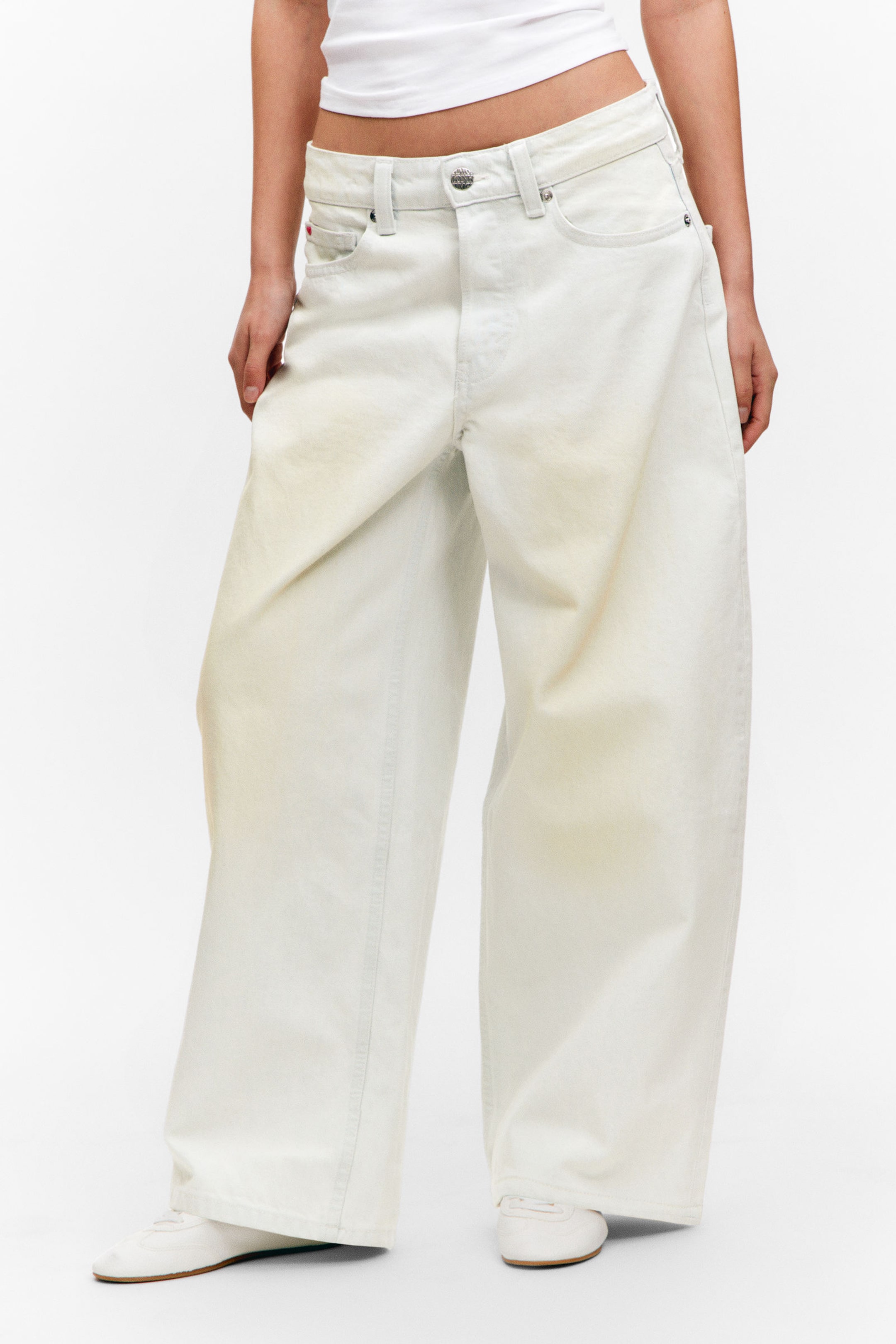 #8898AC - Peggy Low Waist Loose Baggy Leg Jeans - 2