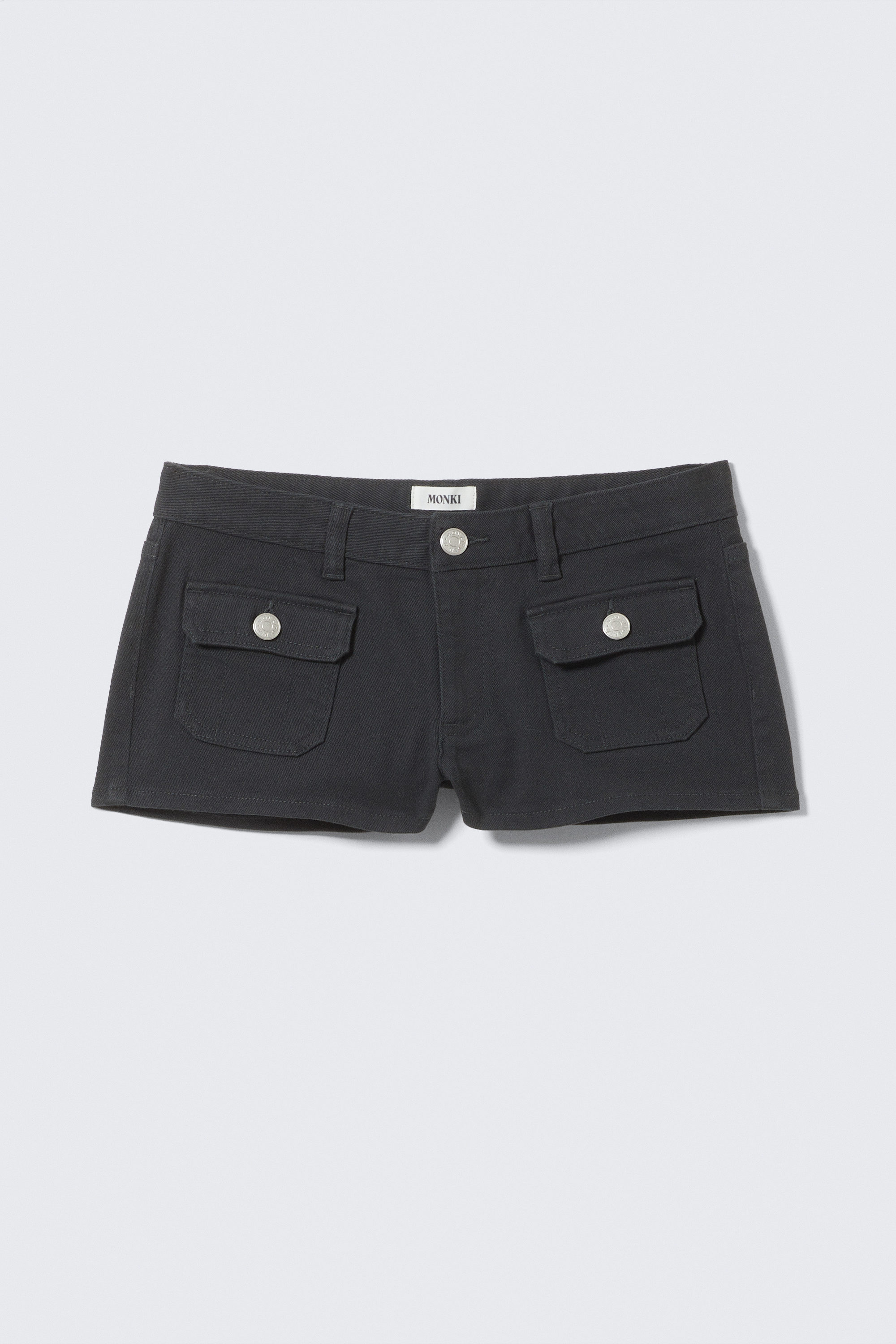 Black - Utility Pocket Mini Shorts - 4