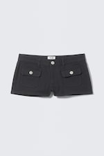 Schwarz - Mini-Shorts mit Utility-Taschen - 4