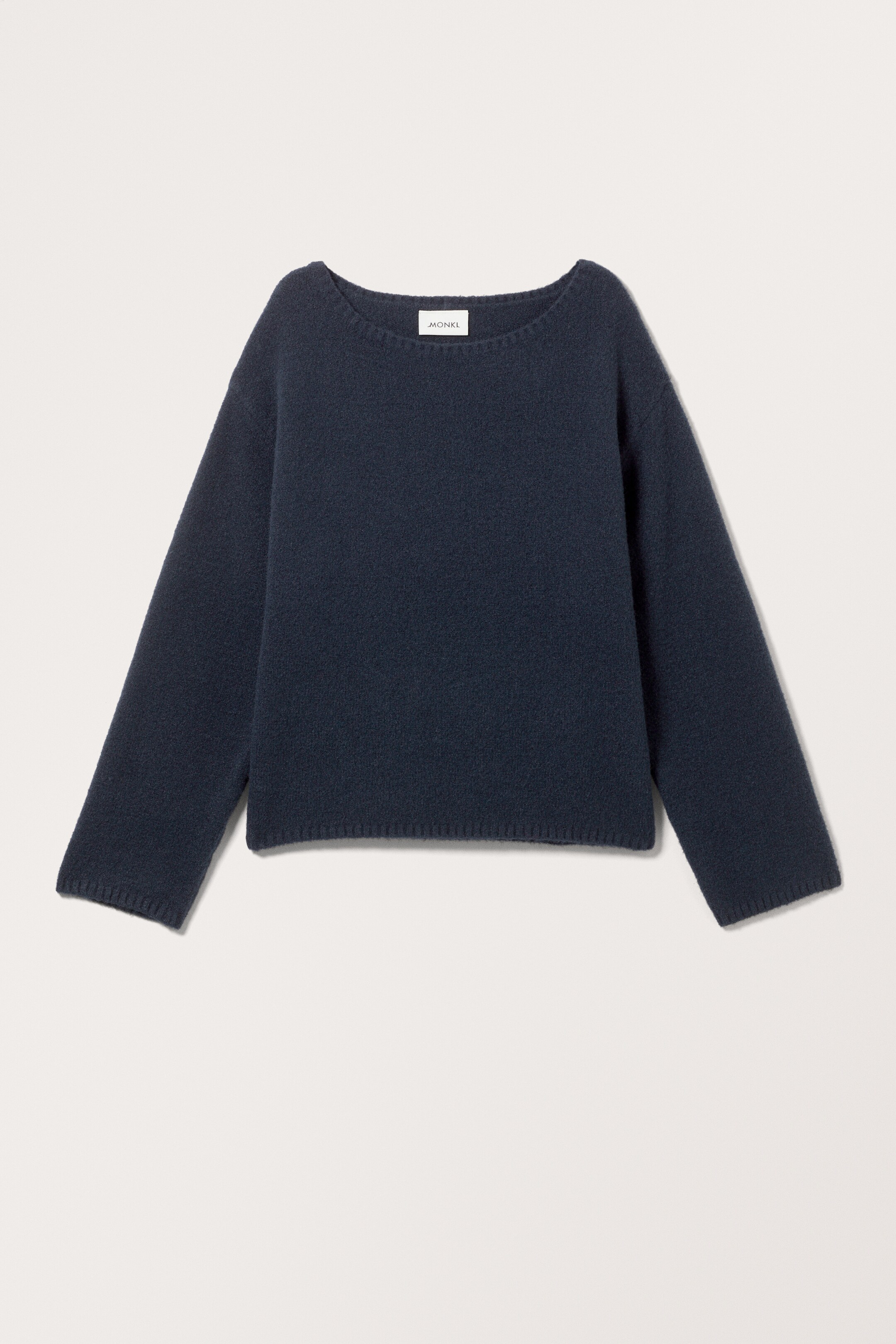 View larger image: Knitted Boat Neck Sweater - Dark Blue - Ladies | H&M GB 1