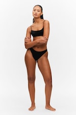 Black - Brazilian Cut Bikini Bottoms - 0