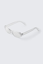 Transparent - Smala ovala tonade solglasögon - 1