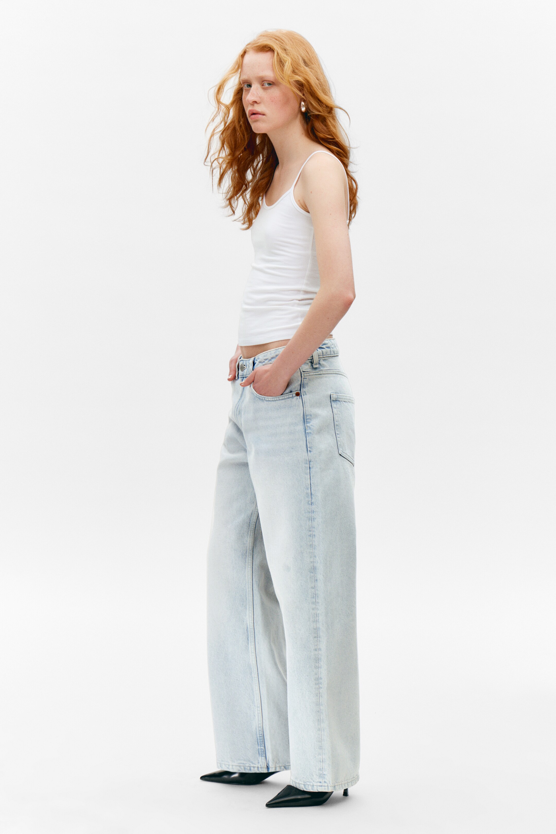 Zobacz większy obraz: Dżinsy Missy Low Waist Loose Straight Leg - Fluid Blue - Light Blue - ONA | H&M PL 5