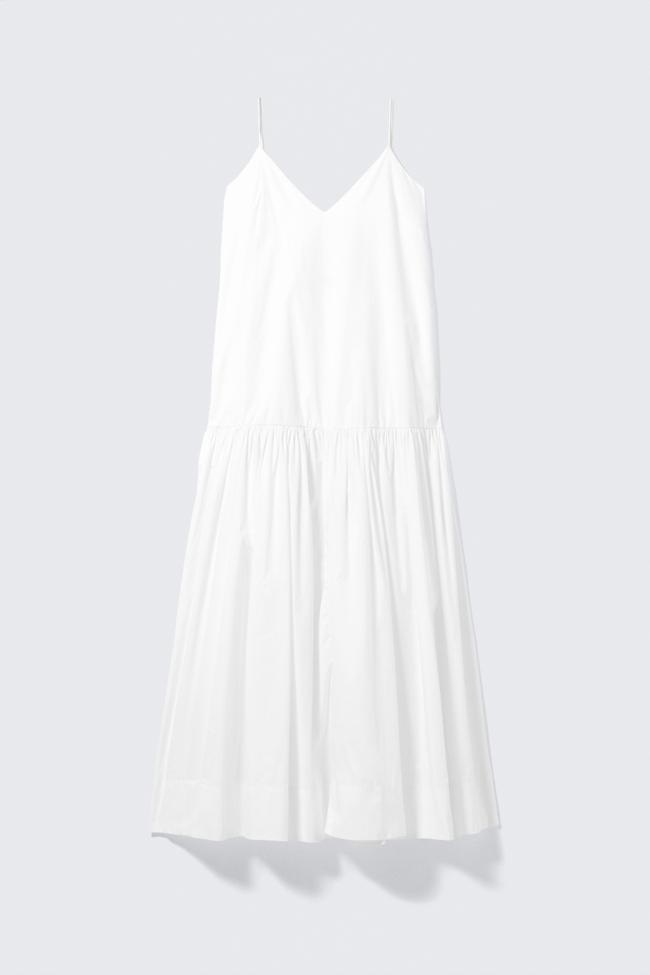 Ingrandisci l'immagine: Tiered Cotton Poplin Maxi Dress - White - DONNA | H&M CH 6