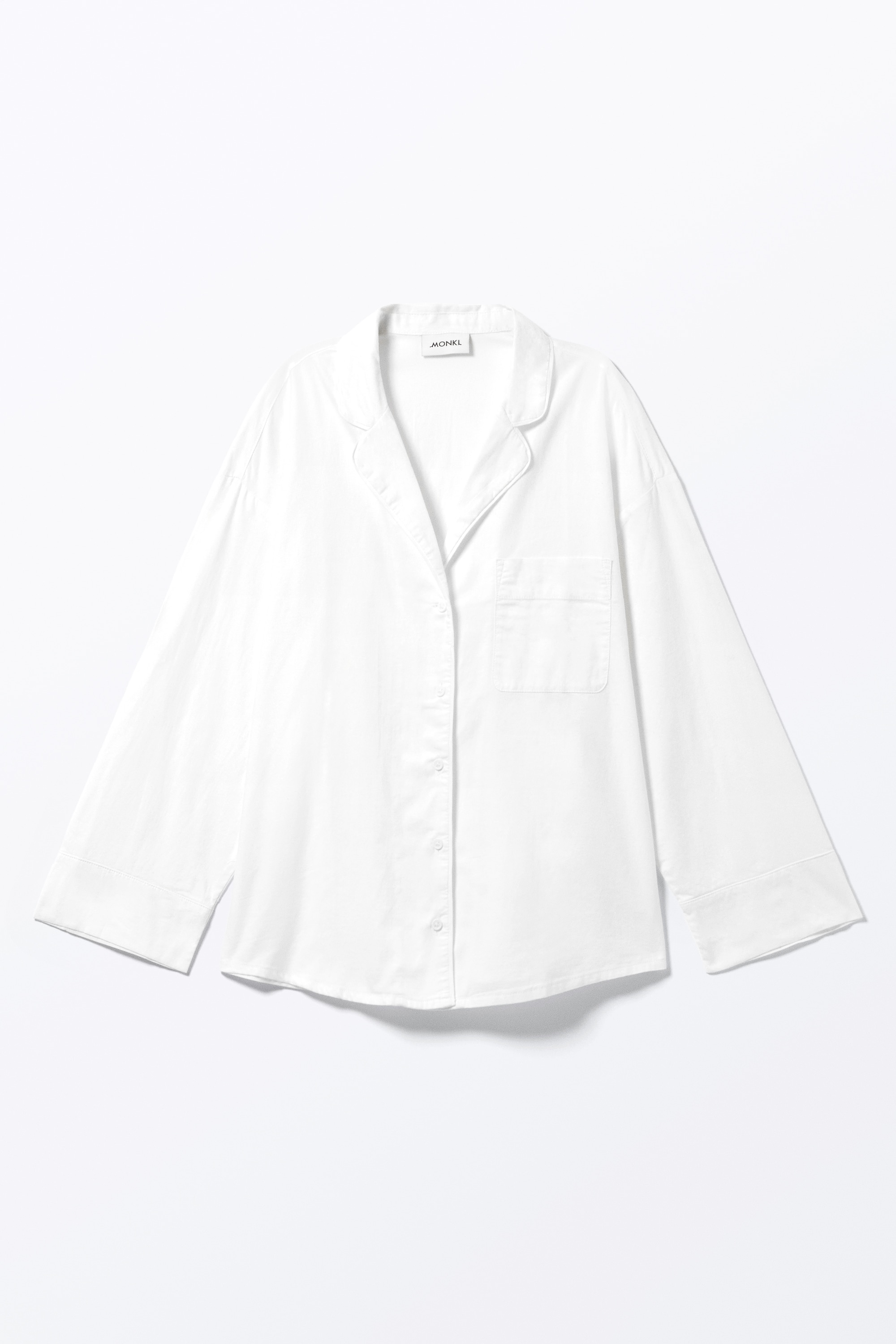 Flanelowa koszula z długim rękawem - Biały