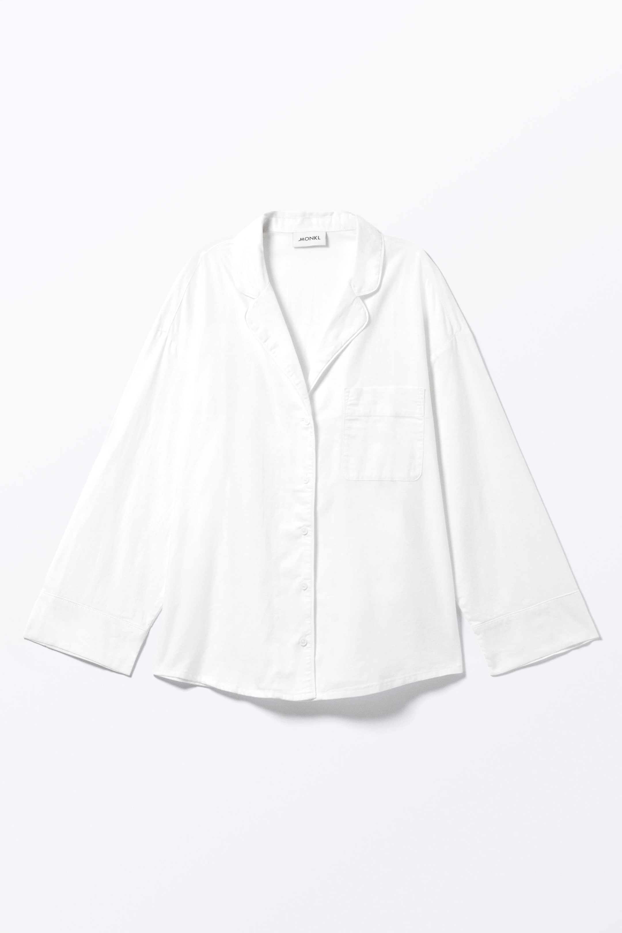 White - Soft Long-Sleeved Flannel Shirt - 0