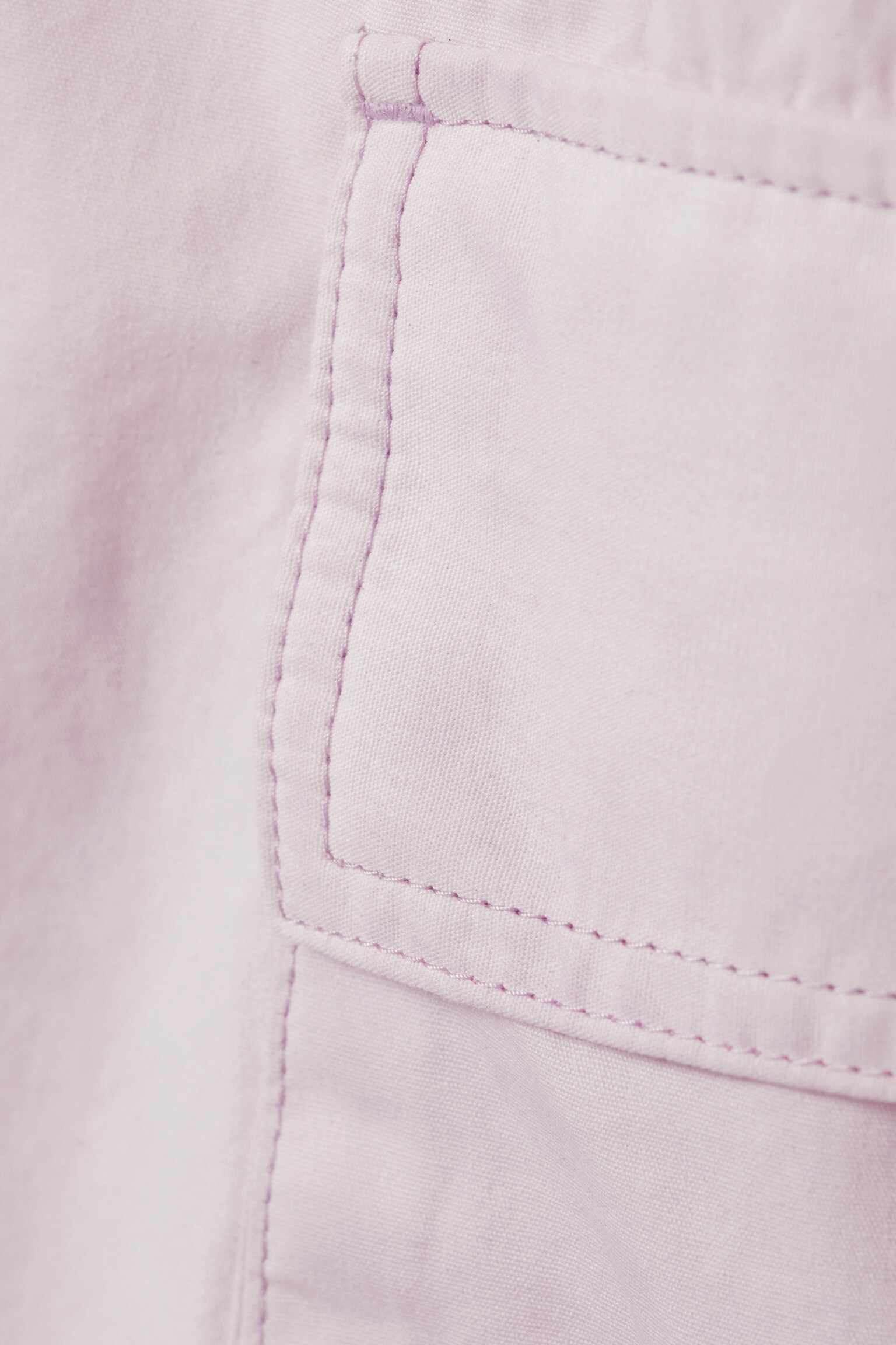 Relaxed Cotton Cargo Trousers - Light Dusty Pink/Washed Brown - 4