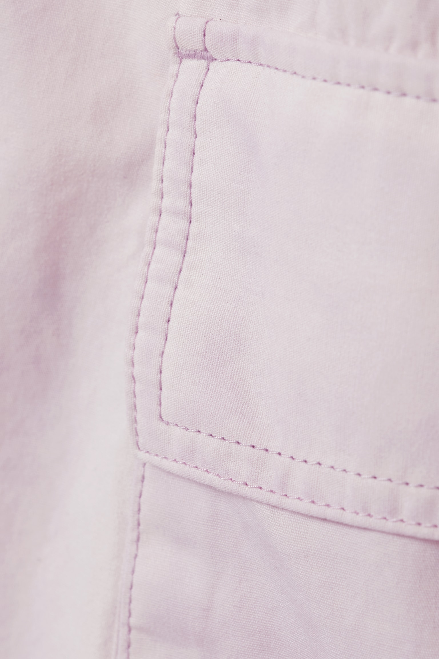 Relaxed Cotton Cargo Trousers - Light Dusty Pink/Washed Brown - 6