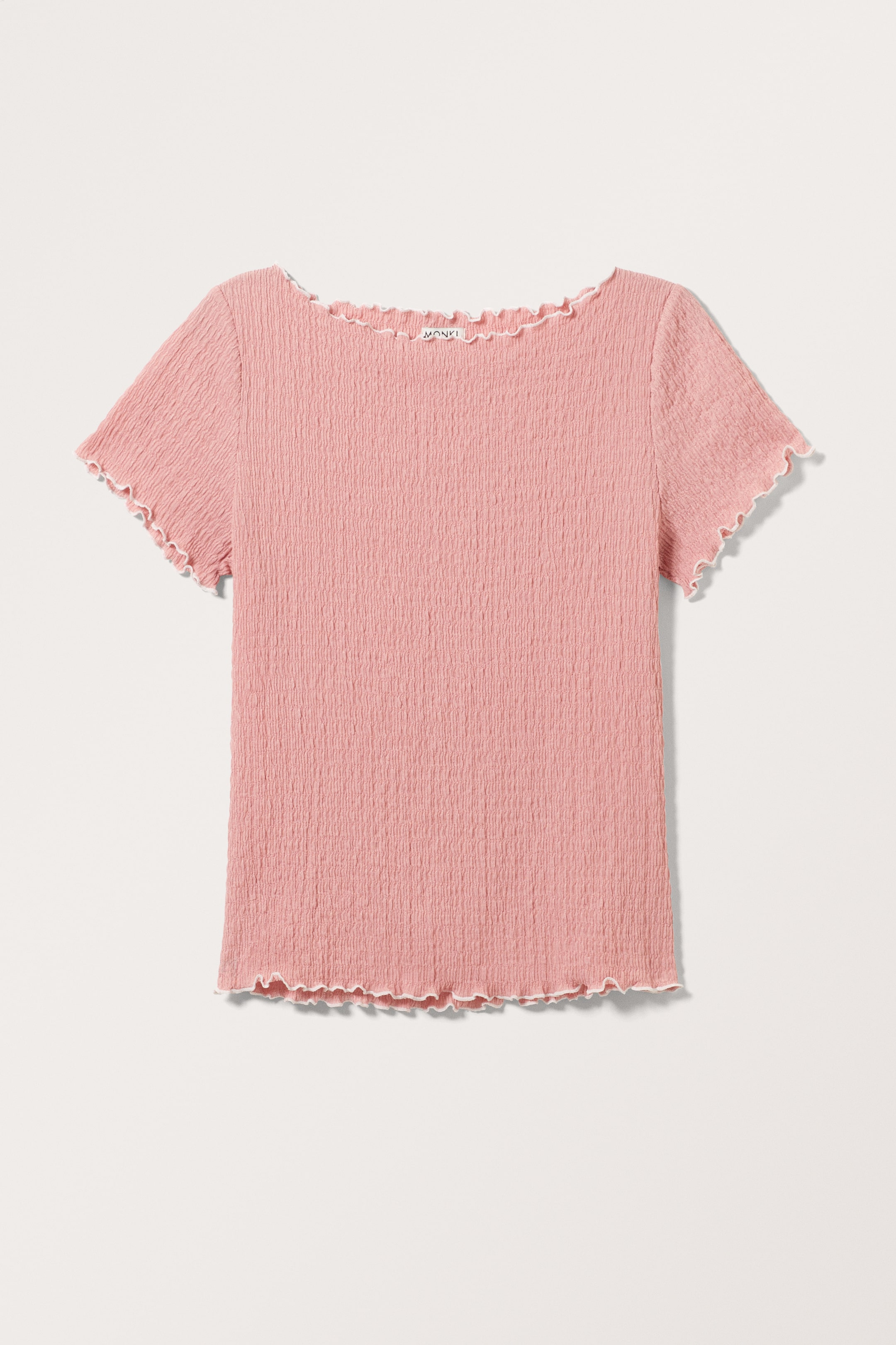 Visa större bild: Figurnära smock-topp - Dimrosa - DAM | H&M SE 1
