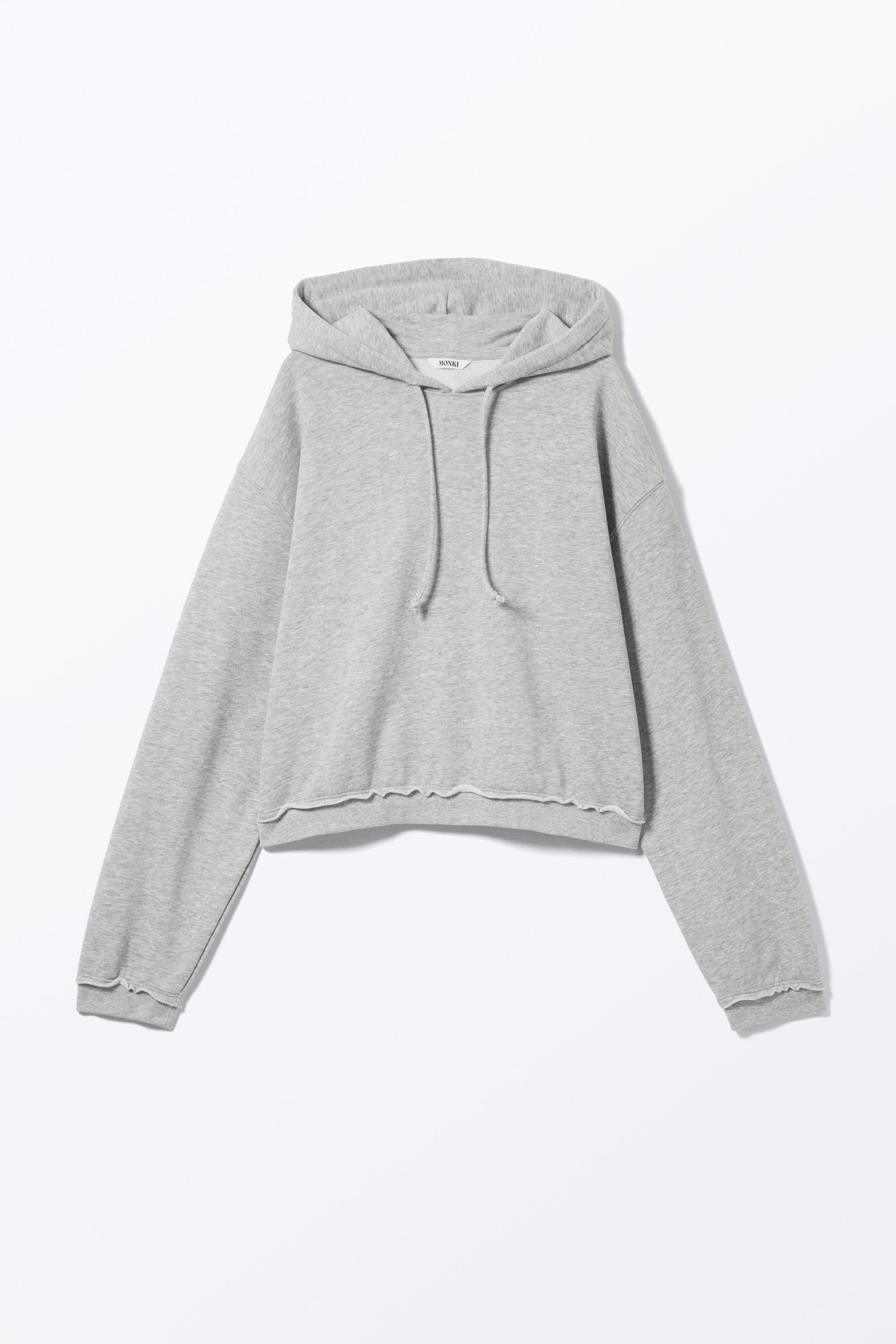 Grau meliert - Cropped Pyjama-Hoodie aus Frottee - 3