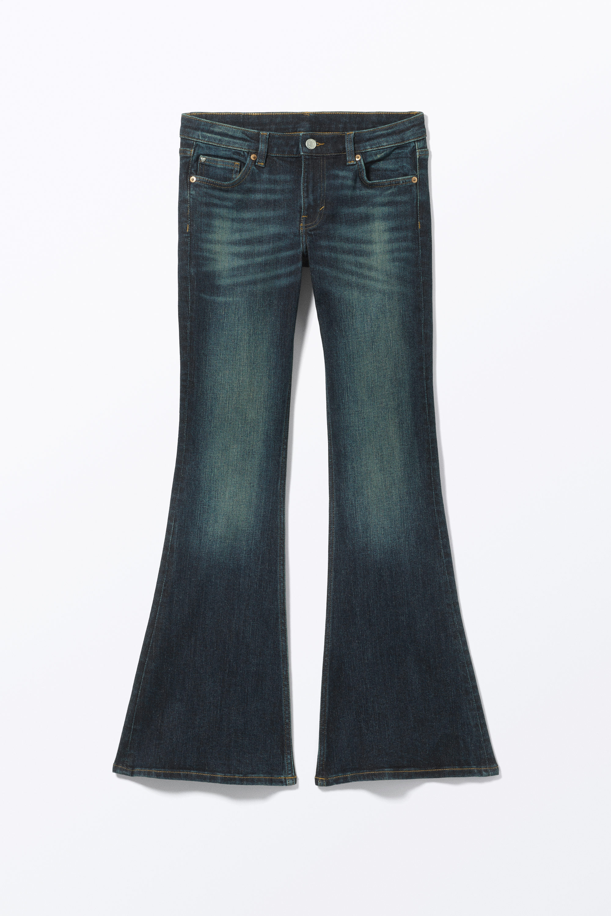Raven Blue - Dark Blue - Katsumi Low Waist Flared Jeans - 5