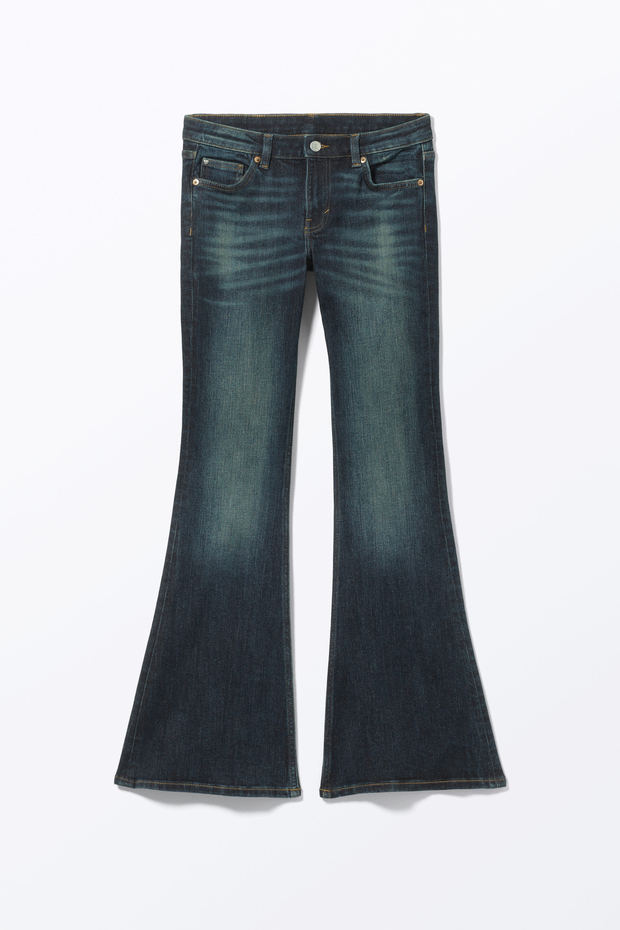 Raven Blue - Dark Blue - Katsumi Low Waist Flared Jeans - 0