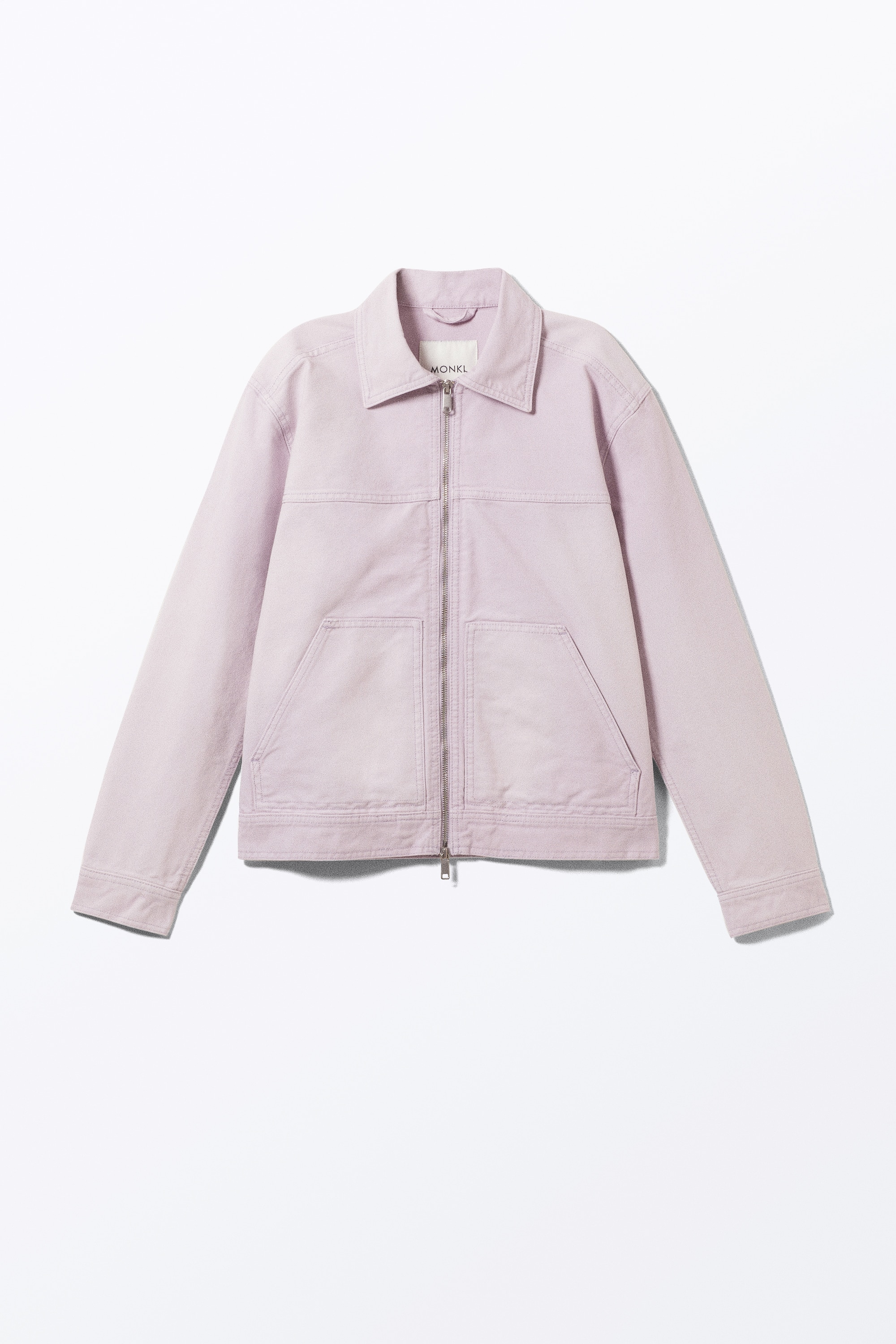 Two-way Zip Oxford Jacket - Light Dusty Purple/Dusty Beige/Dark Khaki Green