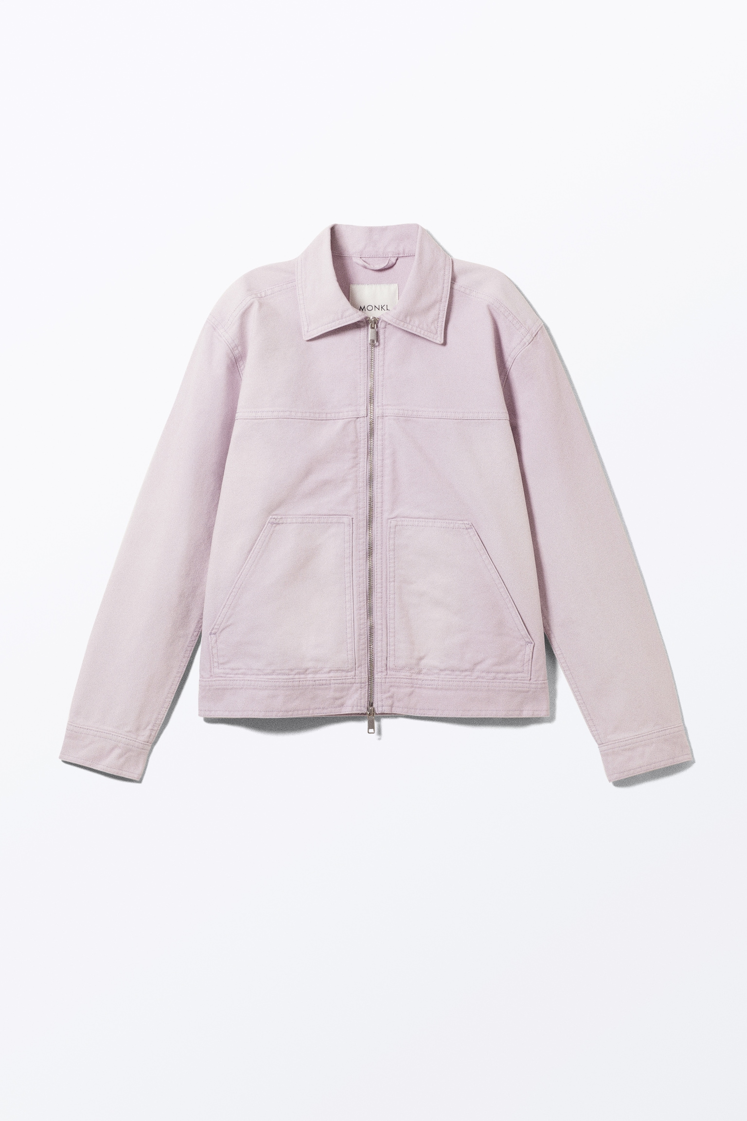 Two-way Zip Oxford Jacket - Light Dusty Purple/Dark Khaki Green/Dusty Beige - 2